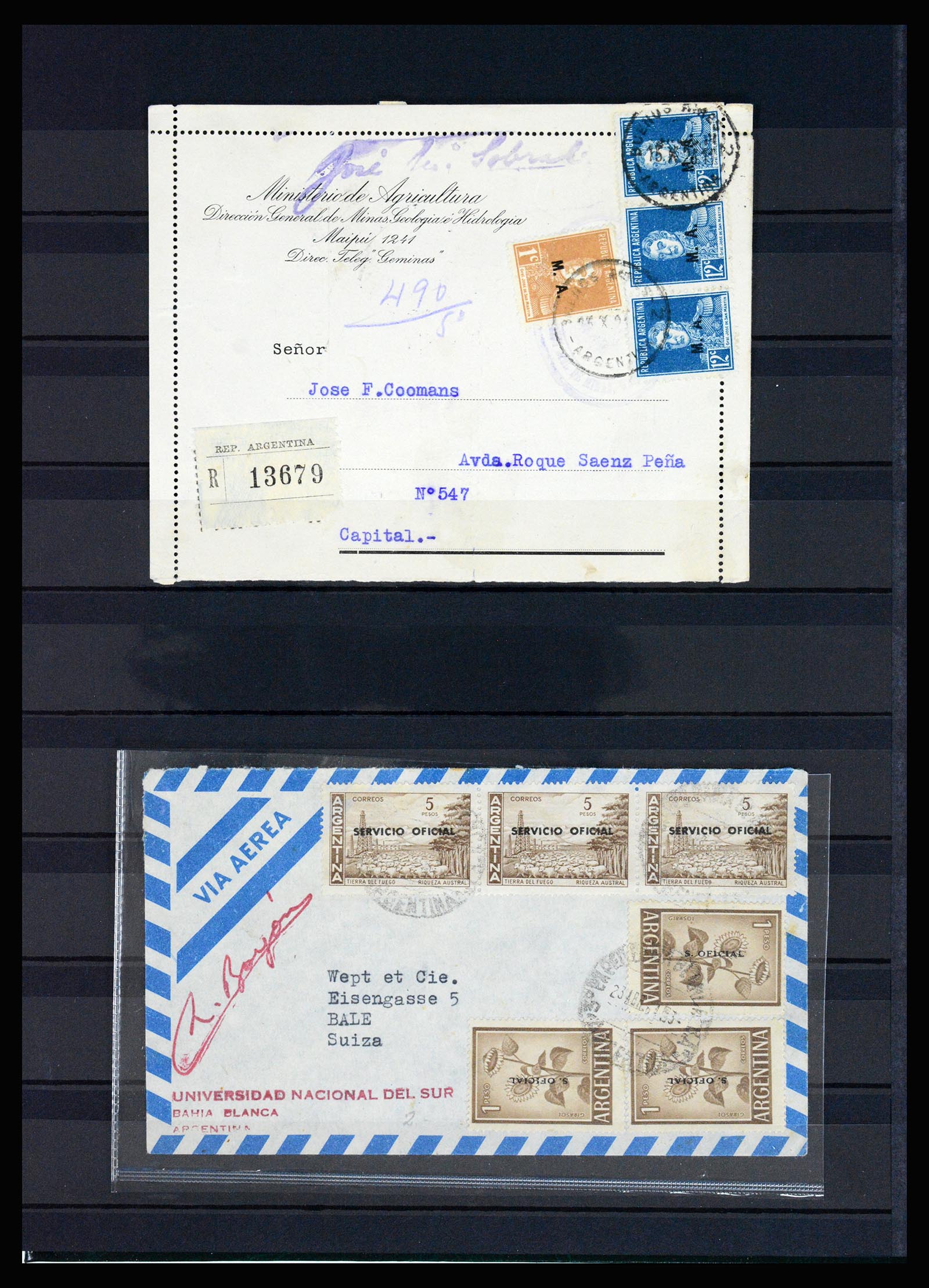 37156 032 - Postzegelverzameling 37156 Argentinië dienstzegels 1884-1968.