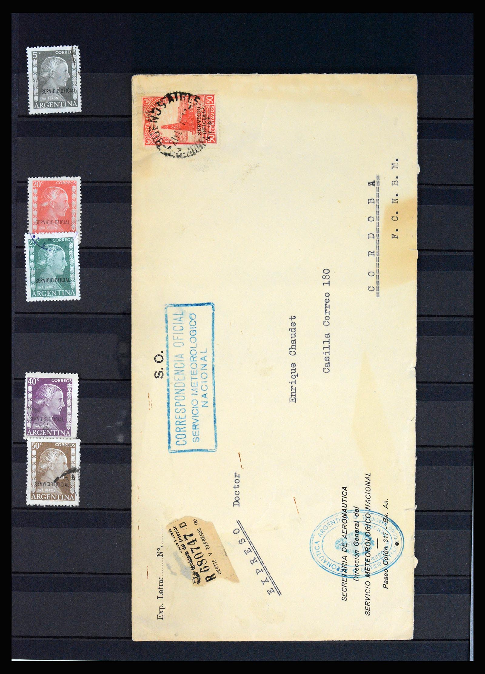 37156 033 - Postzegelverzameling 37156 Argentinië dienstzegels 1884-1968.