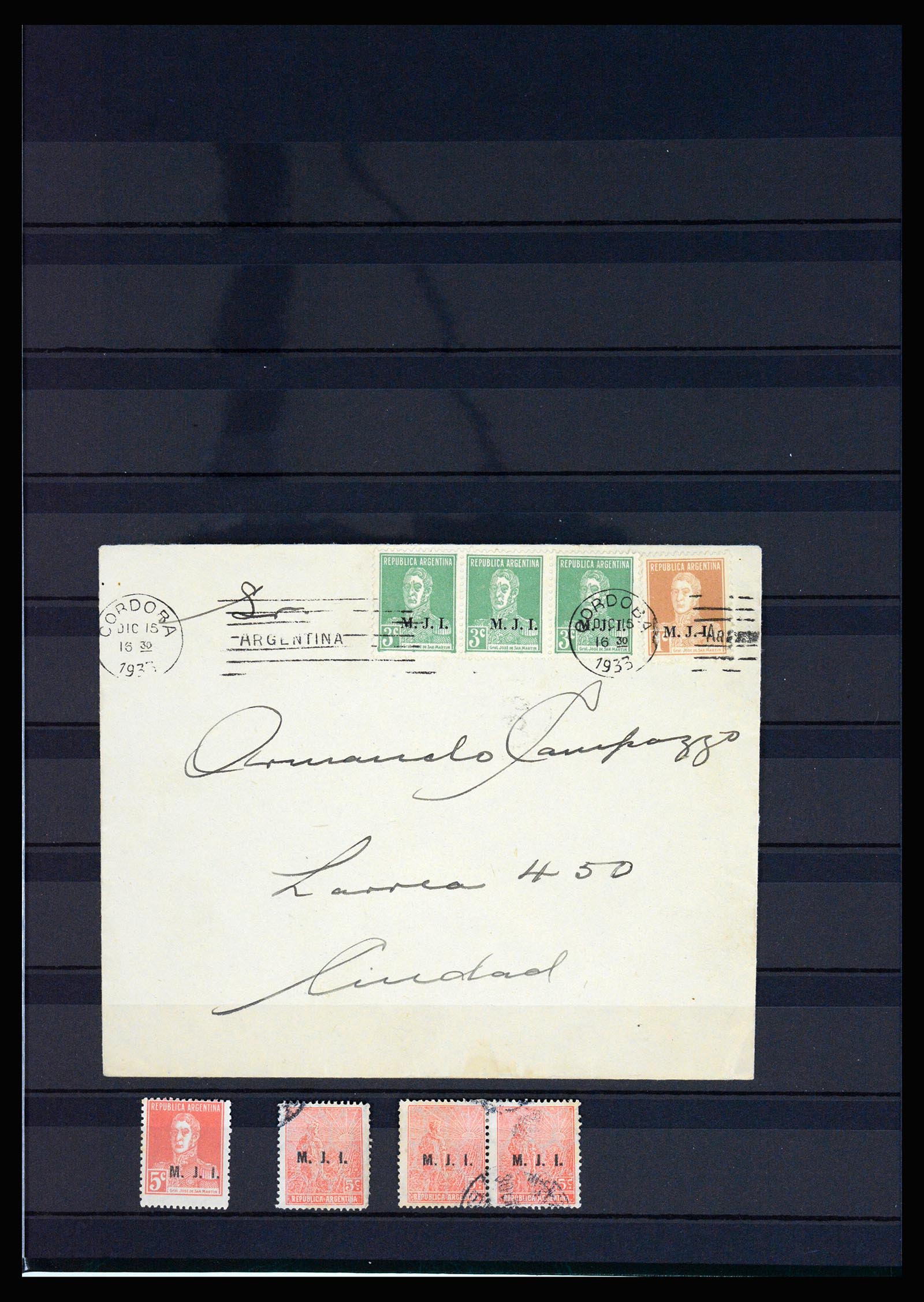 37156 036 - Postzegelverzameling 37156 Argentinië dienstzegels 1884-1968.