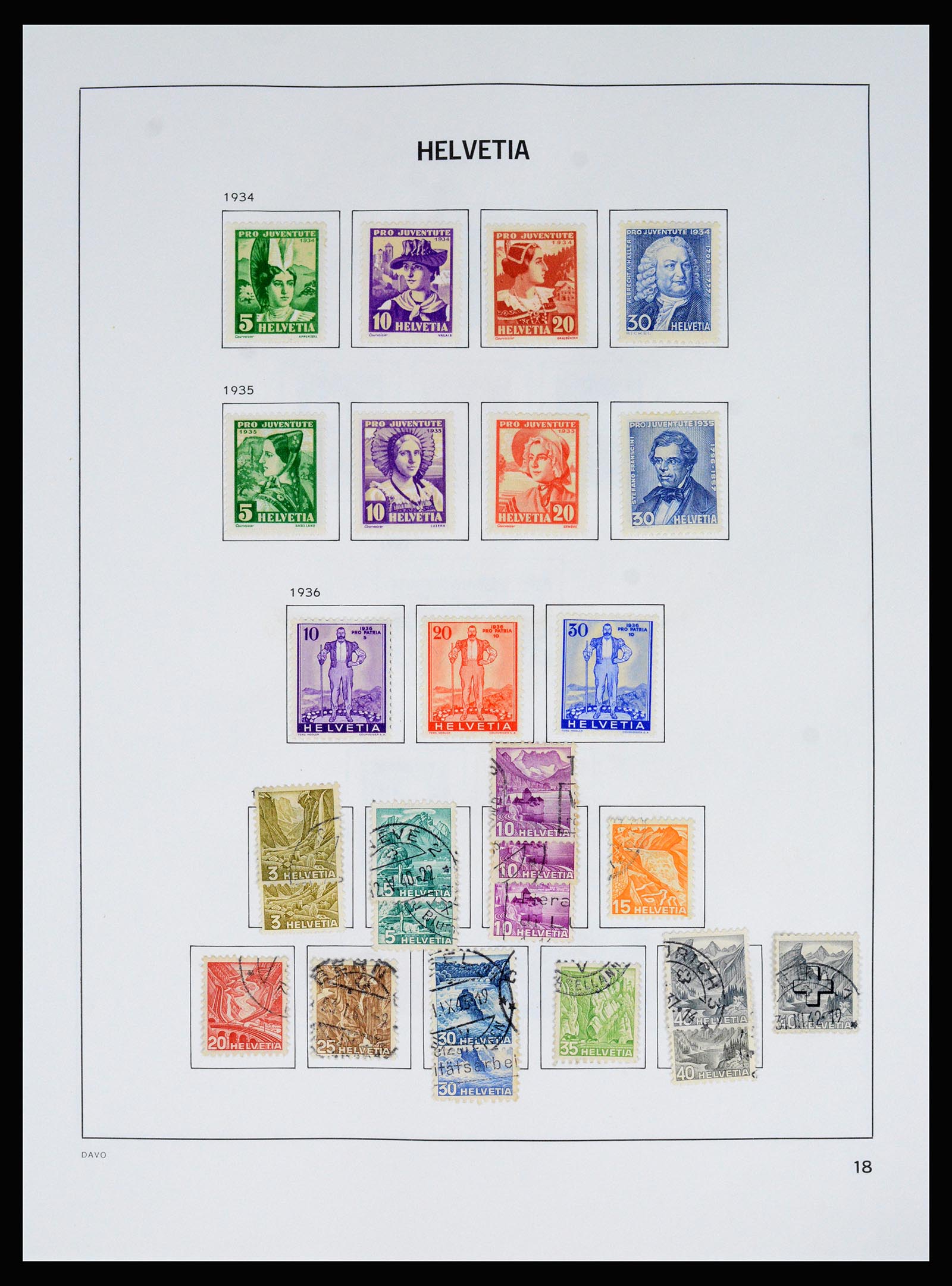 37157 025 - Postzegelverzameling 37157 Zwitserland 1843-1996.