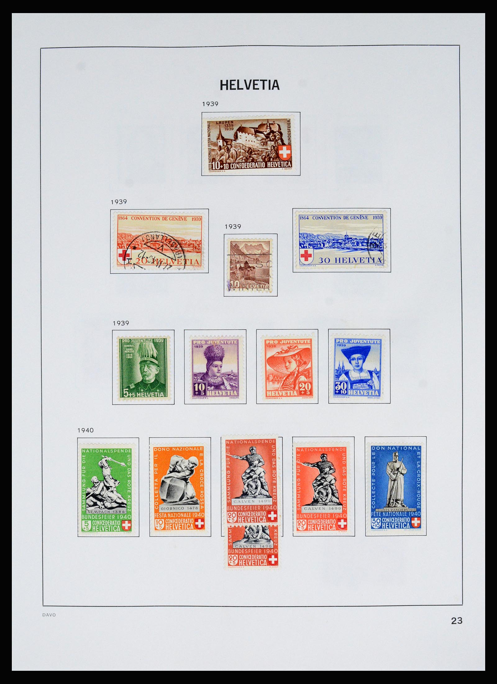 37157 030 - Postzegelverzameling 37157 Zwitserland 1843-1996.