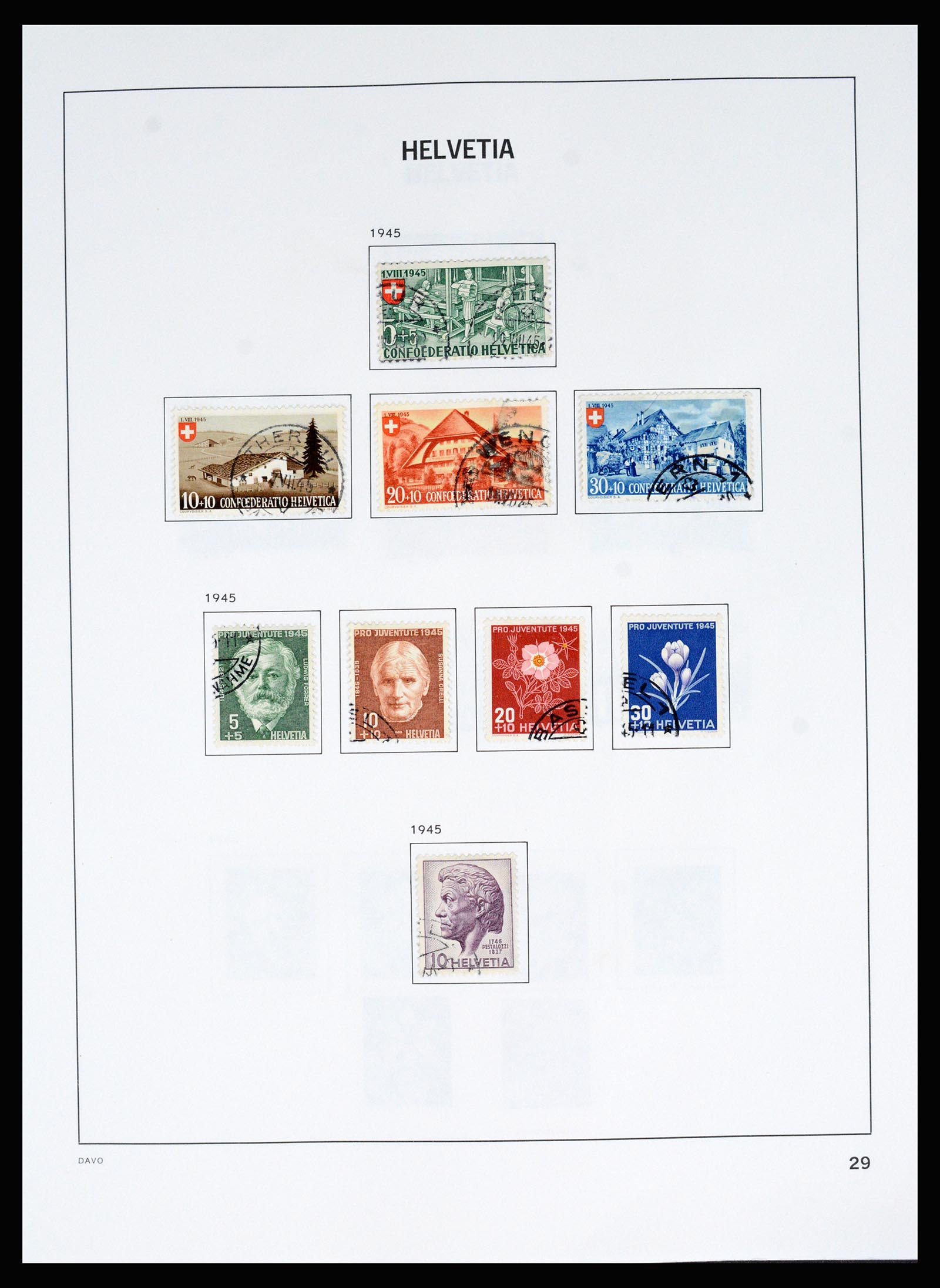 37157 037 - Postzegelverzameling 37157 Zwitserland 1843-1996.