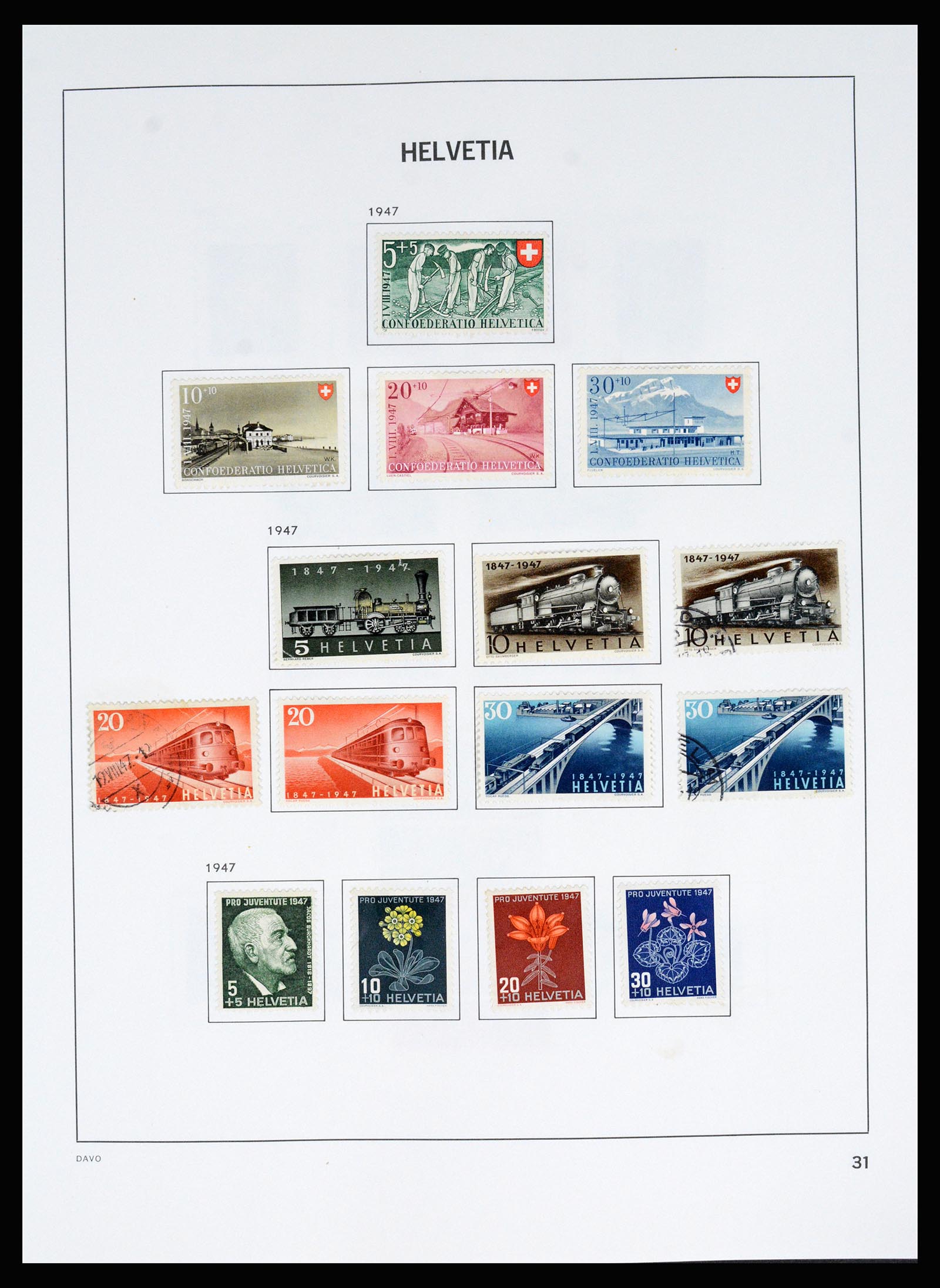 37157 039 - Postzegelverzameling 37157 Zwitserland 1843-1996.