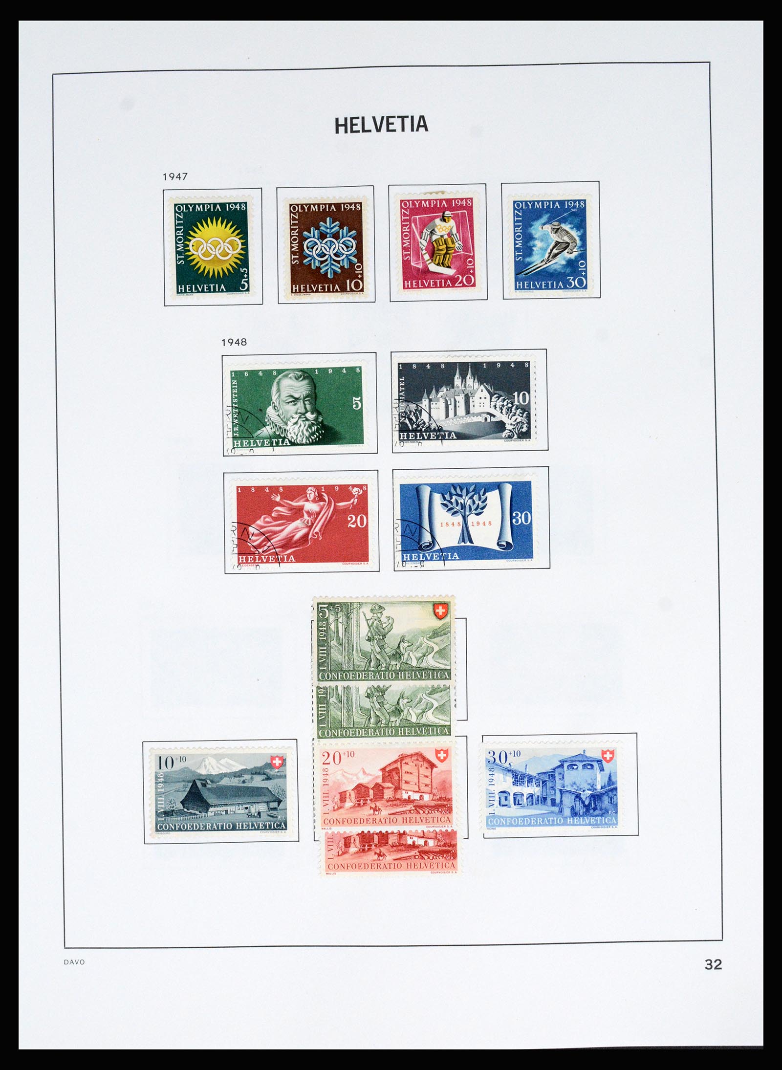 37157 040 - Postzegelverzameling 37157 Zwitserland 1843-1996.