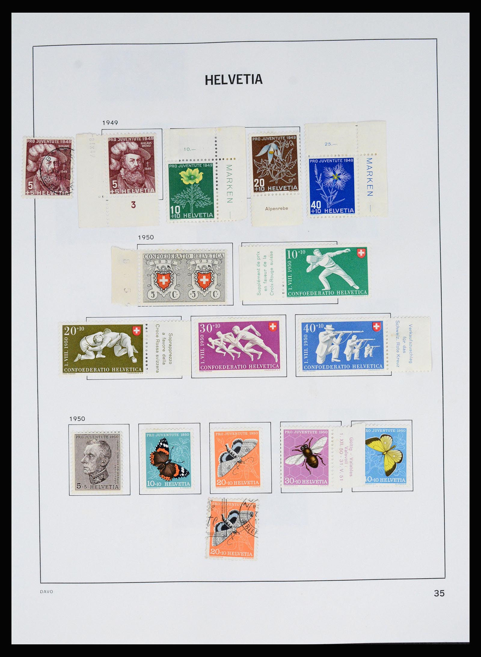 37157 043 - Postzegelverzameling 37157 Zwitserland 1843-1996.