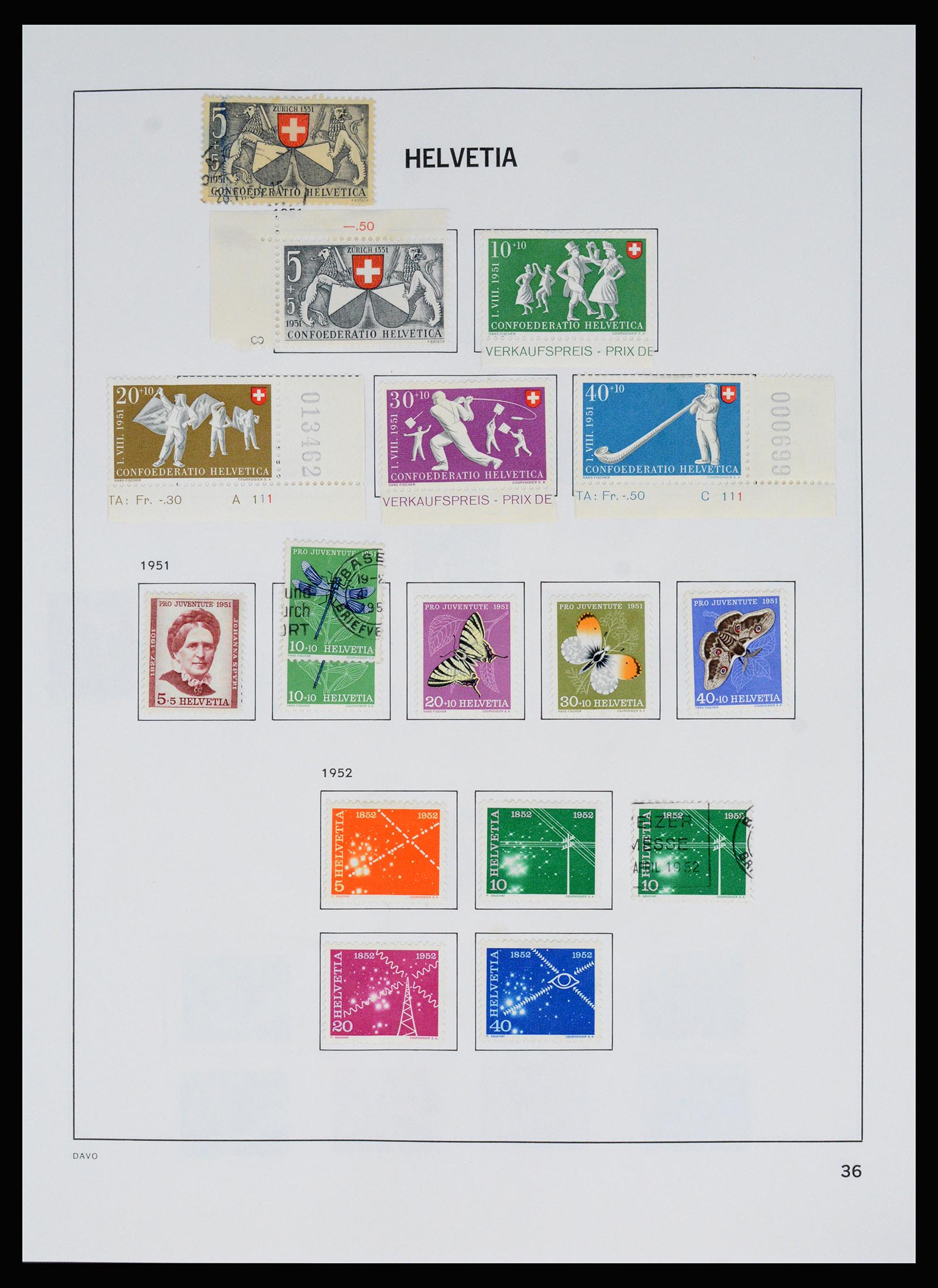 37157 044 - Postzegelverzameling 37157 Zwitserland 1843-1996.