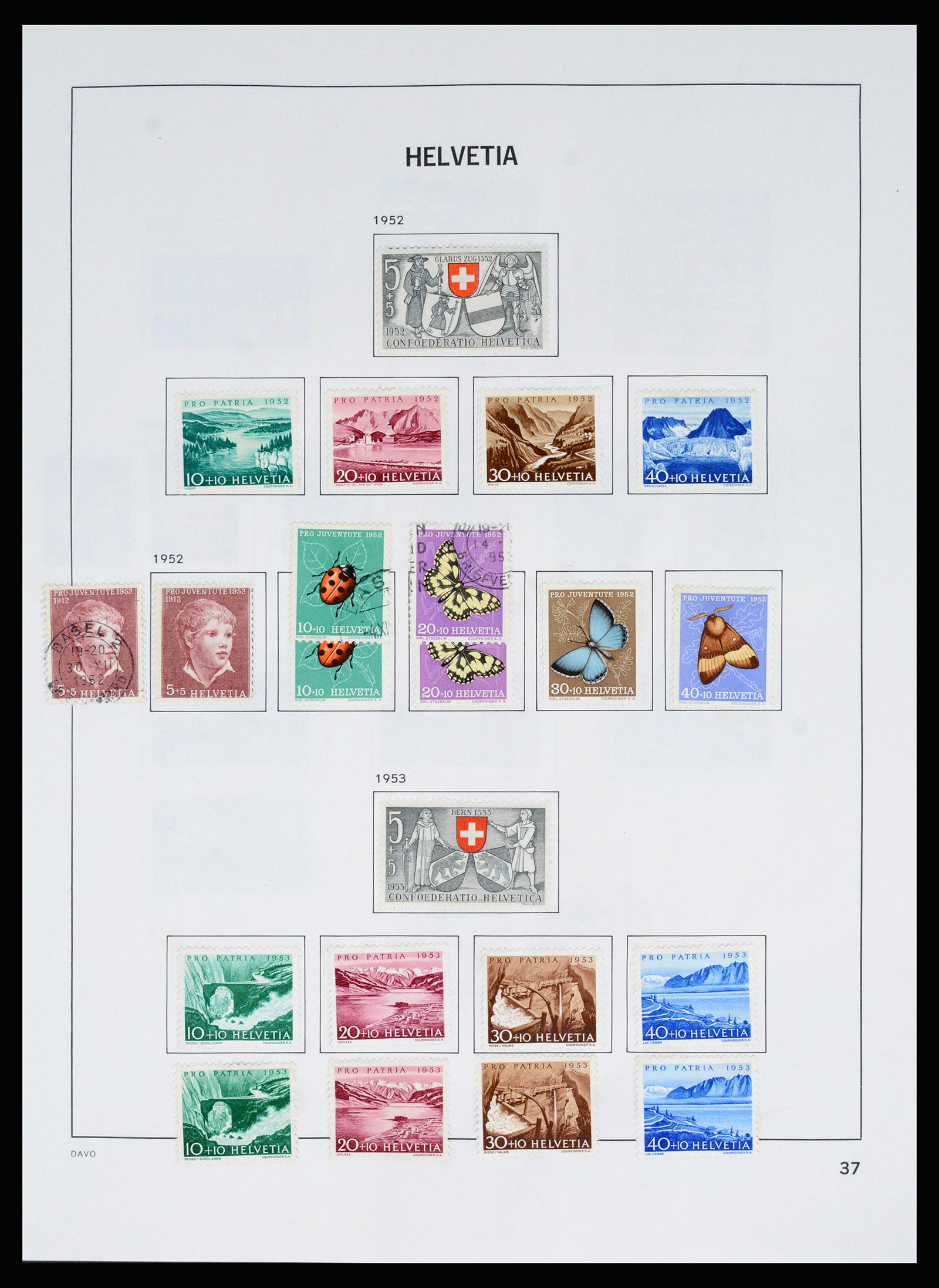 37157 045 - Postzegelverzameling 37157 Zwitserland 1843-1996.