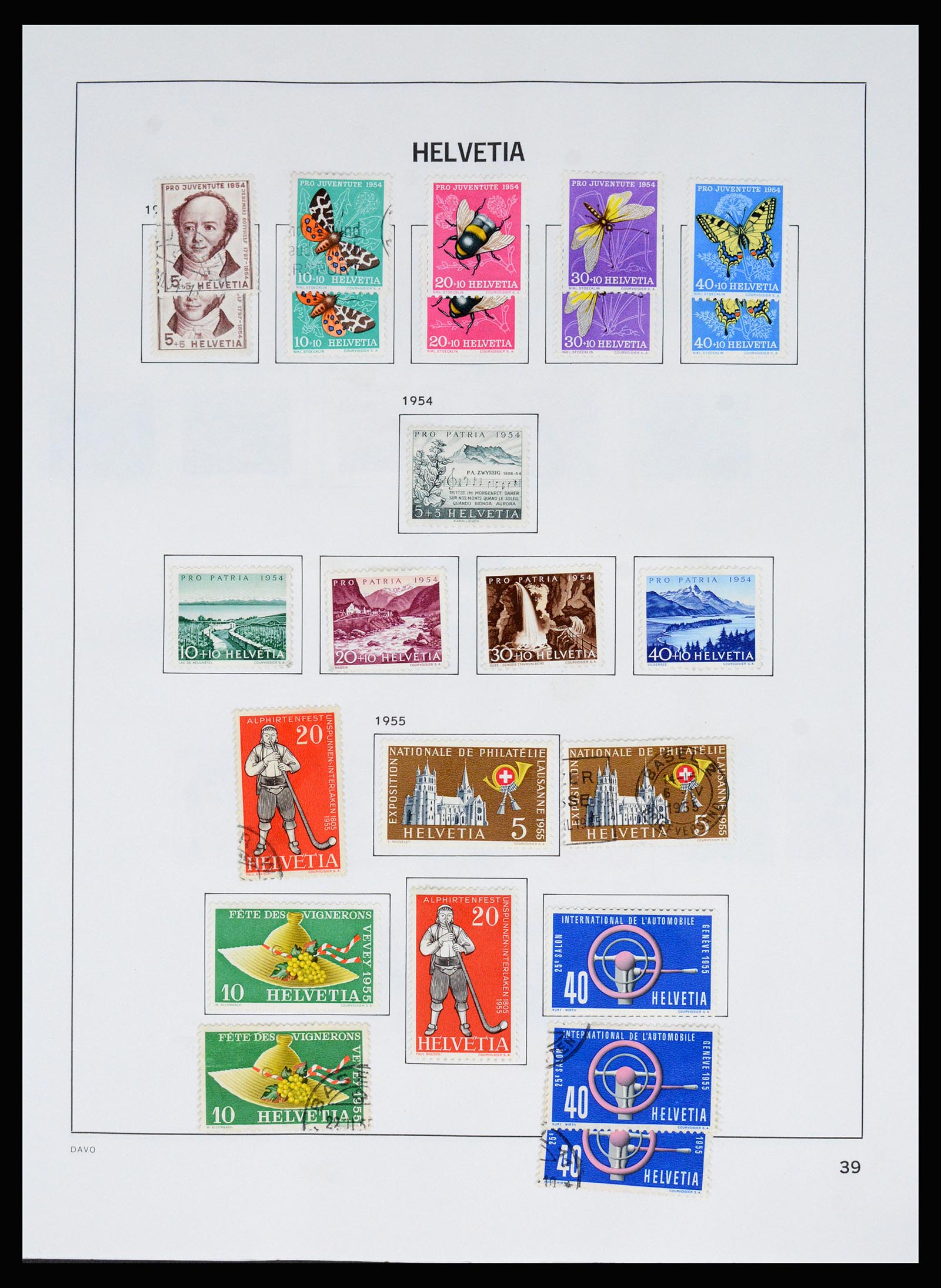 37157 047 - Postzegelverzameling 37157 Zwitserland 1843-1996.