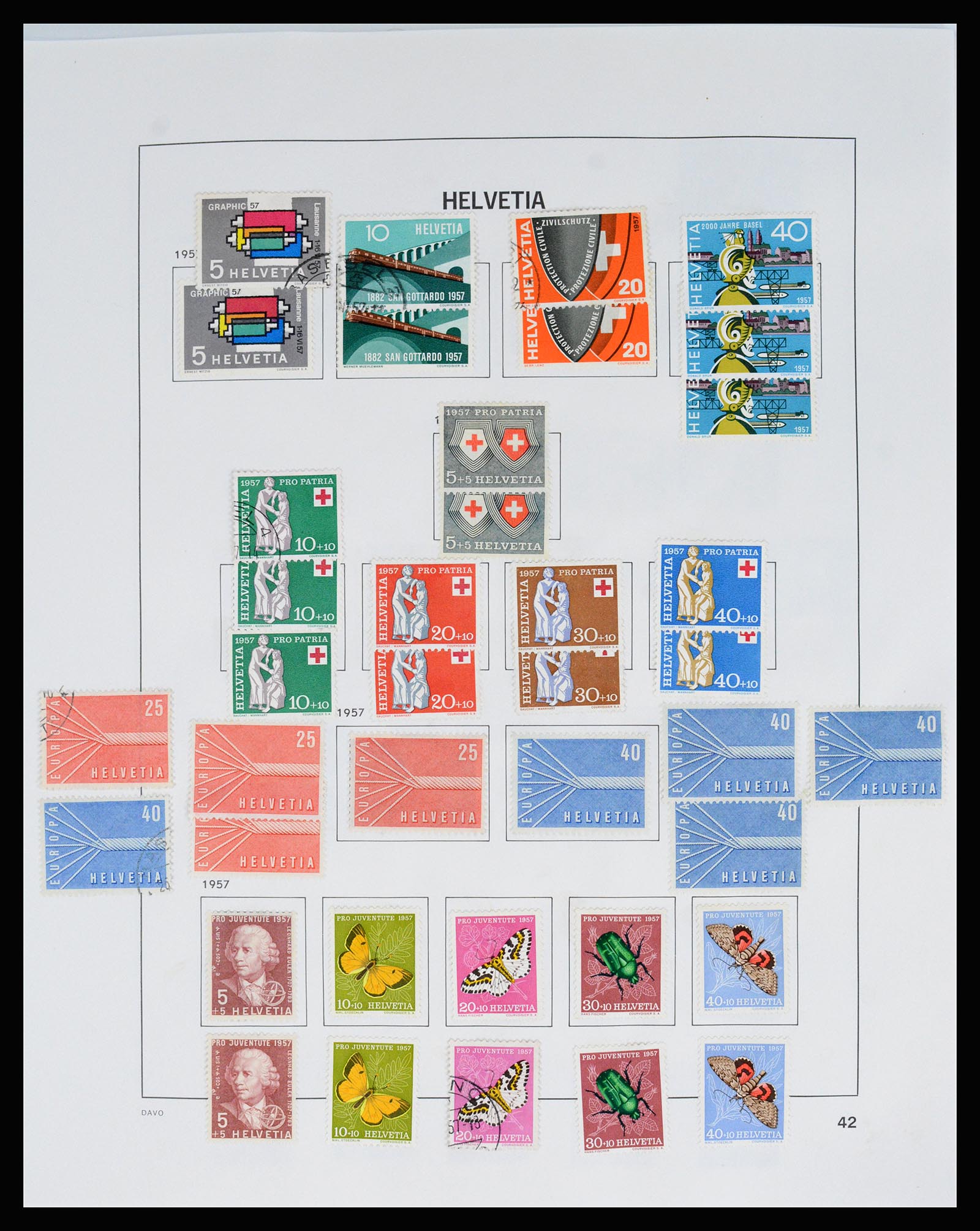 37157 050 - Postzegelverzameling 37157 Zwitserland 1843-1996.