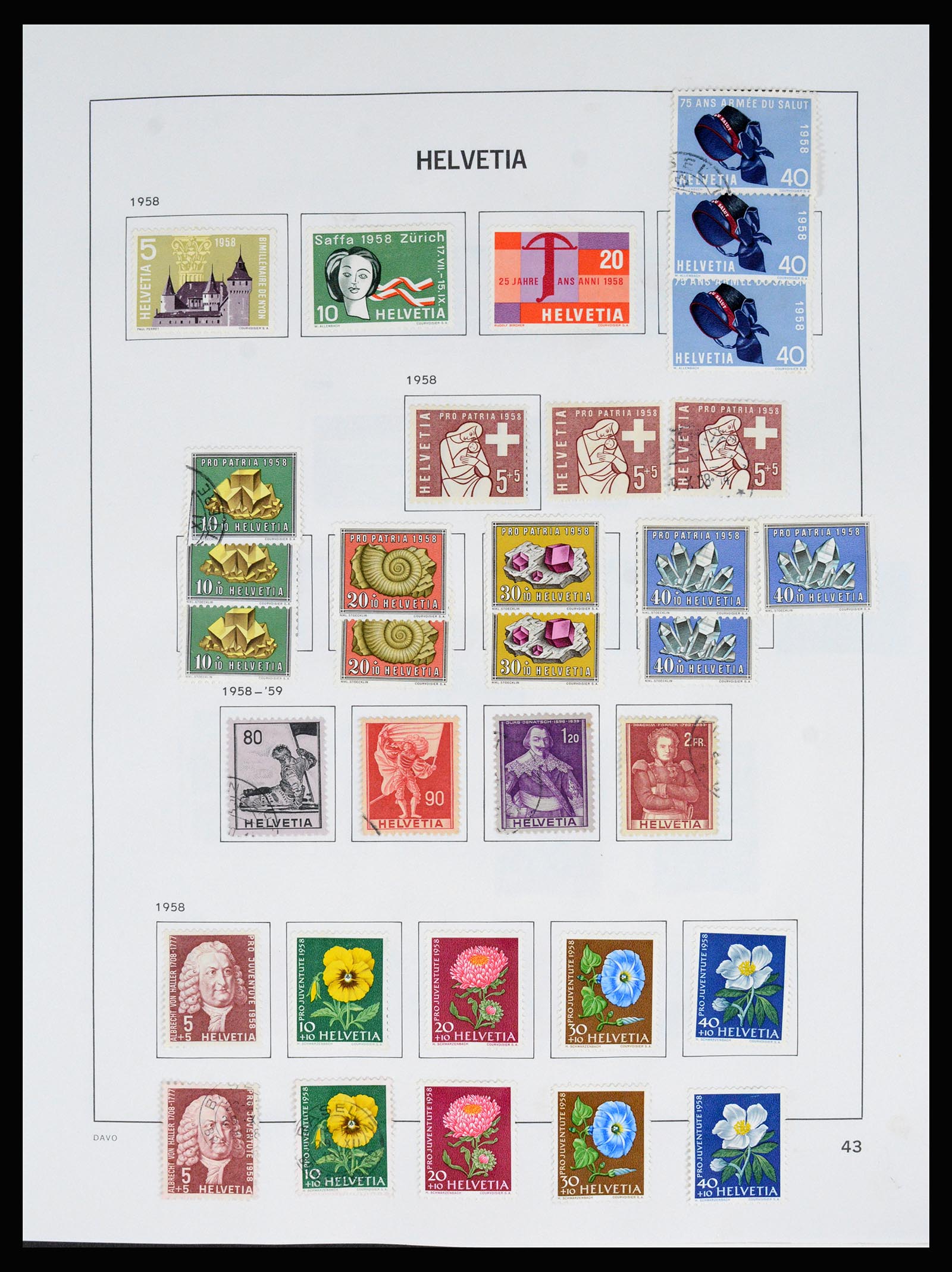 37157 051 - Postzegelverzameling 37157 Zwitserland 1843-1996.