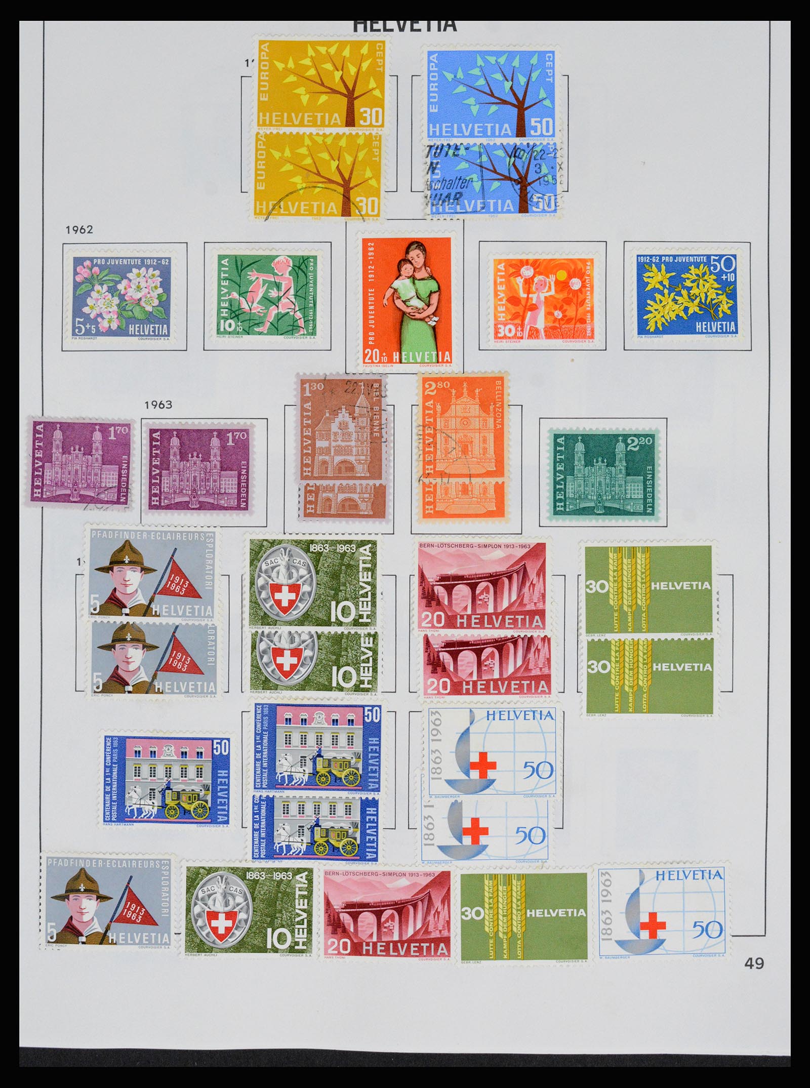 37157 057 - Postzegelverzameling 37157 Zwitserland 1843-1996.
