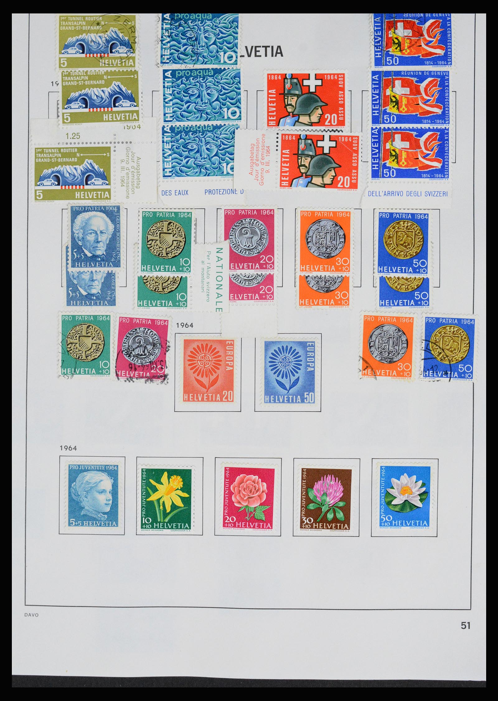 37157 059 - Postzegelverzameling 37157 Zwitserland 1843-1996.