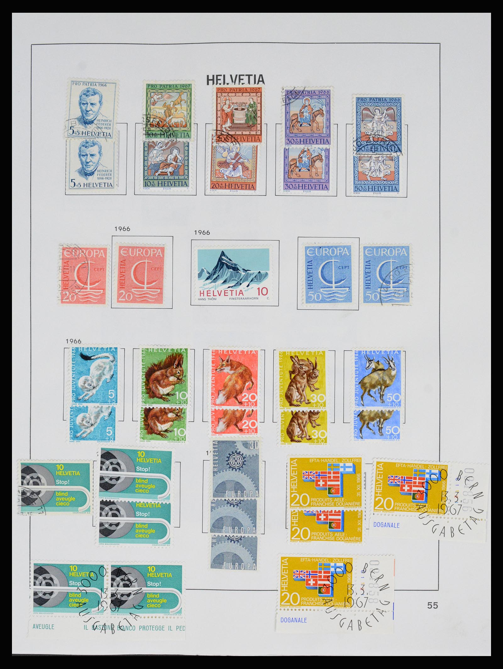37157 063 - Postzegelverzameling 37157 Zwitserland 1843-1996.