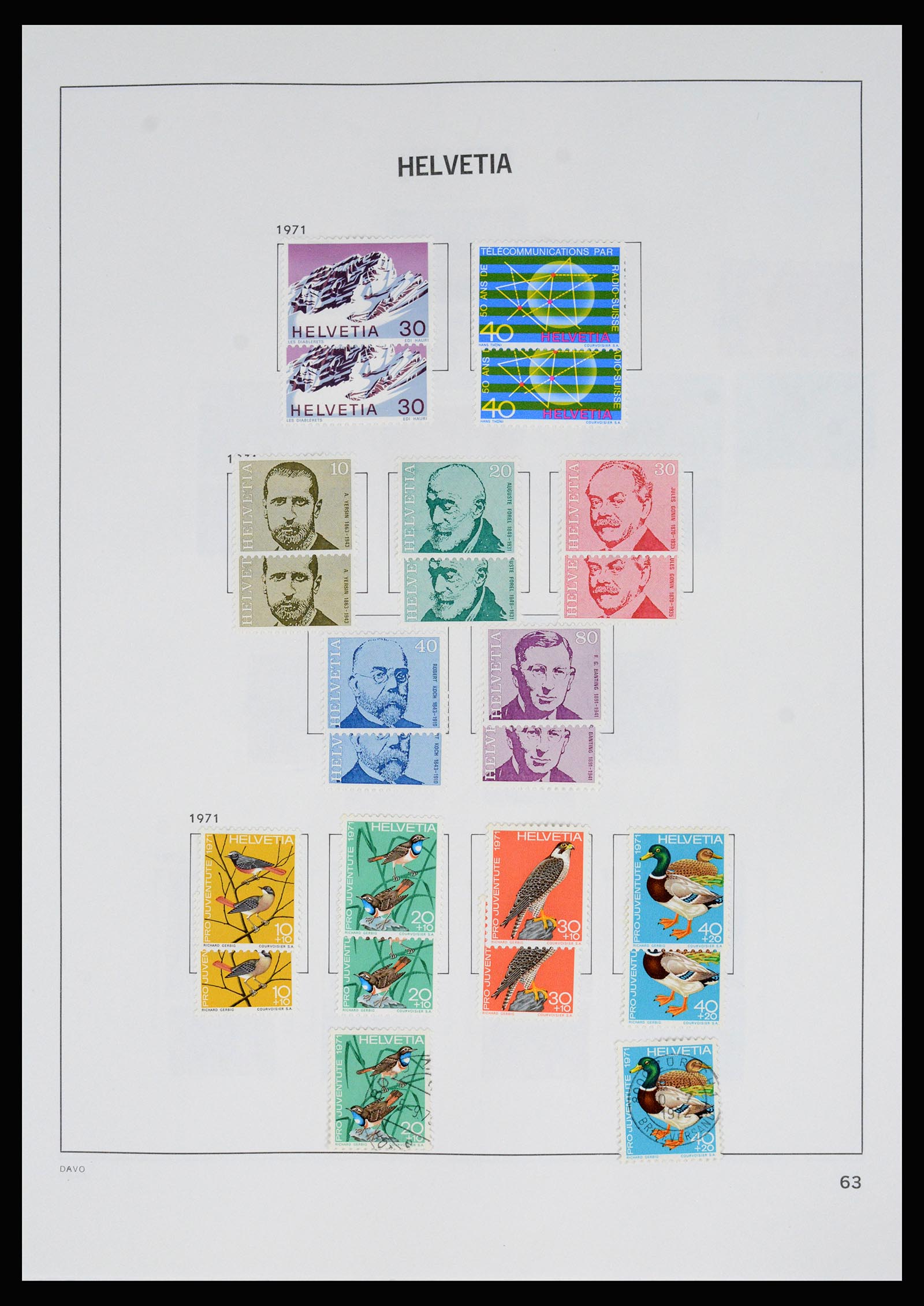 37157 071 - Postzegelverzameling 37157 Zwitserland 1843-1996.
