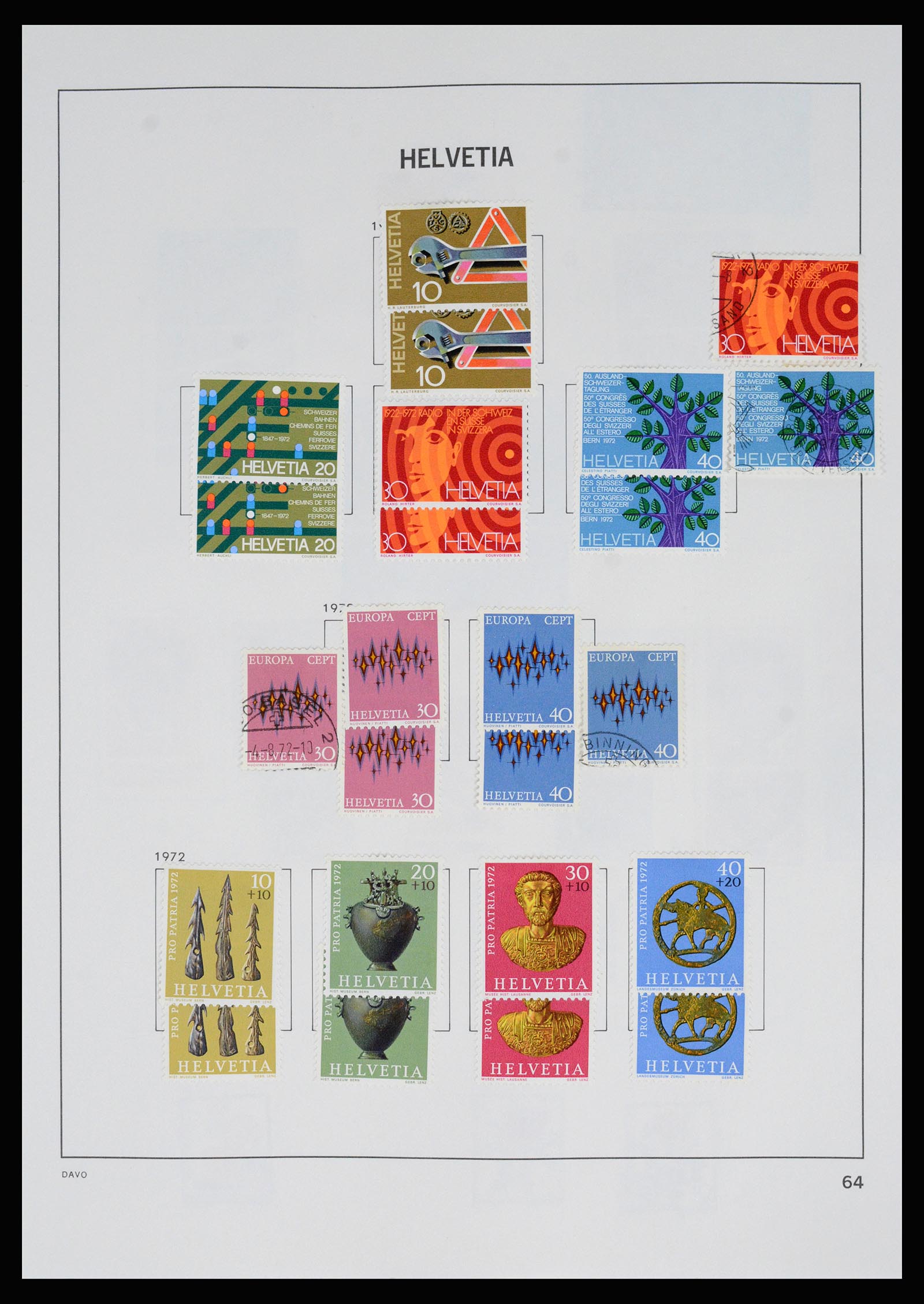 37157 072 - Postzegelverzameling 37157 Zwitserland 1843-1996.