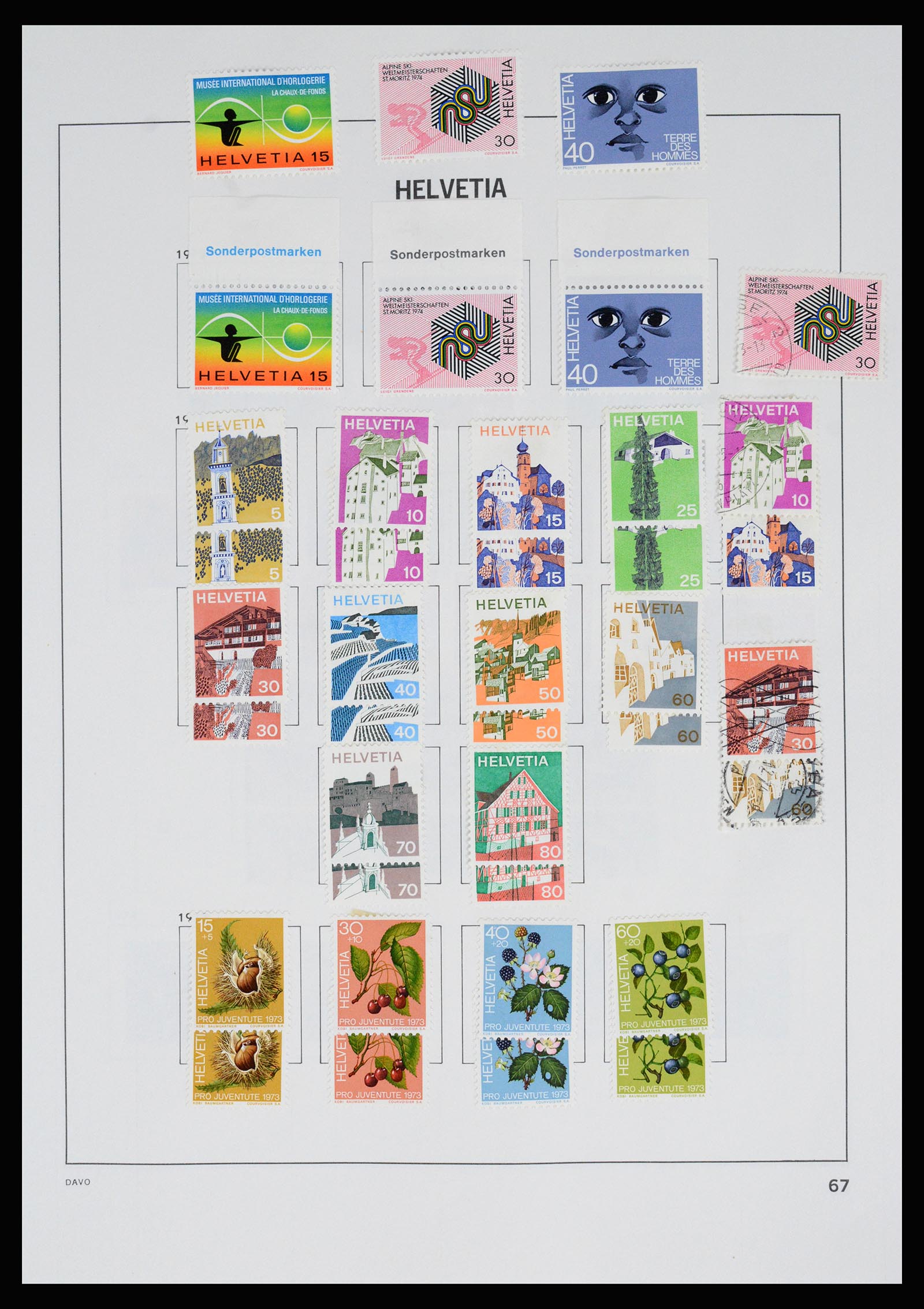 37157 075 - Postzegelverzameling 37157 Zwitserland 1843-1996.
