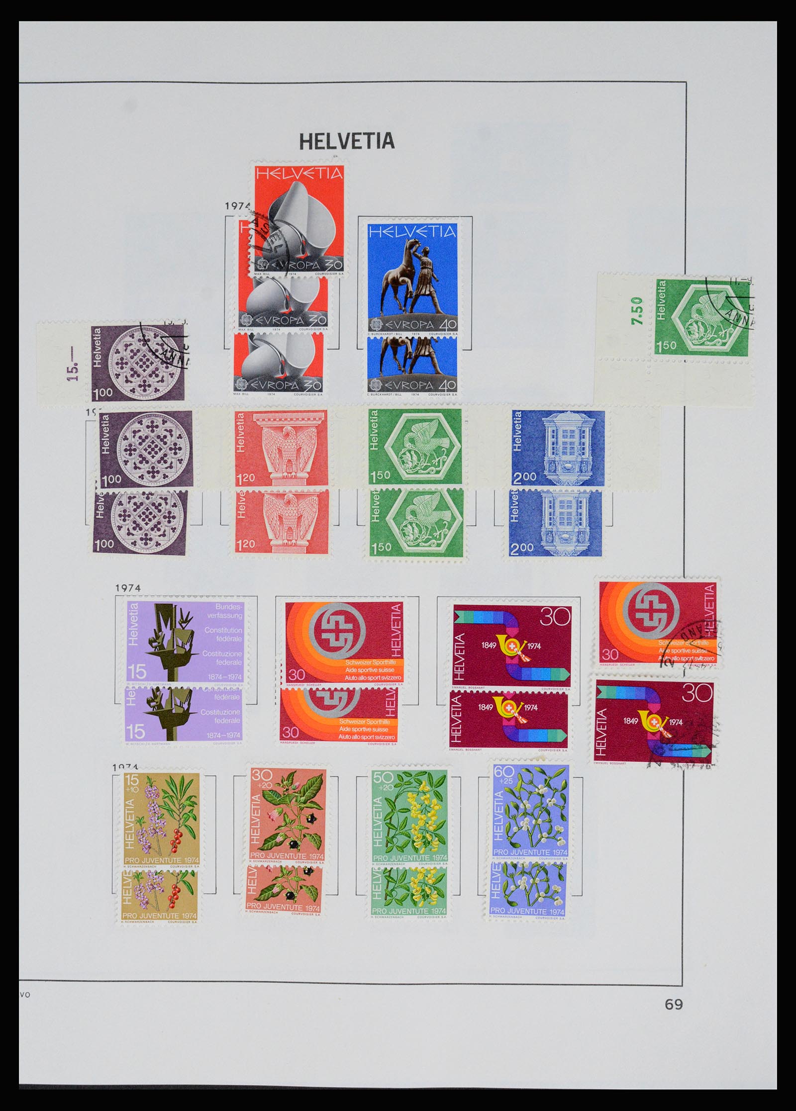 37157 077 - Postzegelverzameling 37157 Zwitserland 1843-1996.