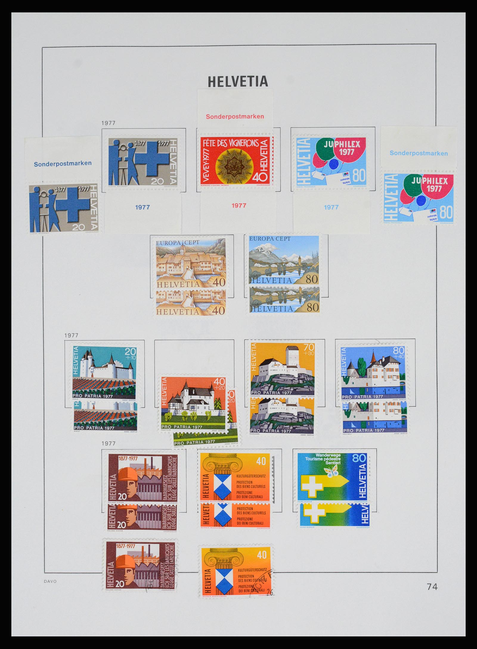 37157 082 - Postzegelverzameling 37157 Zwitserland 1843-1996.