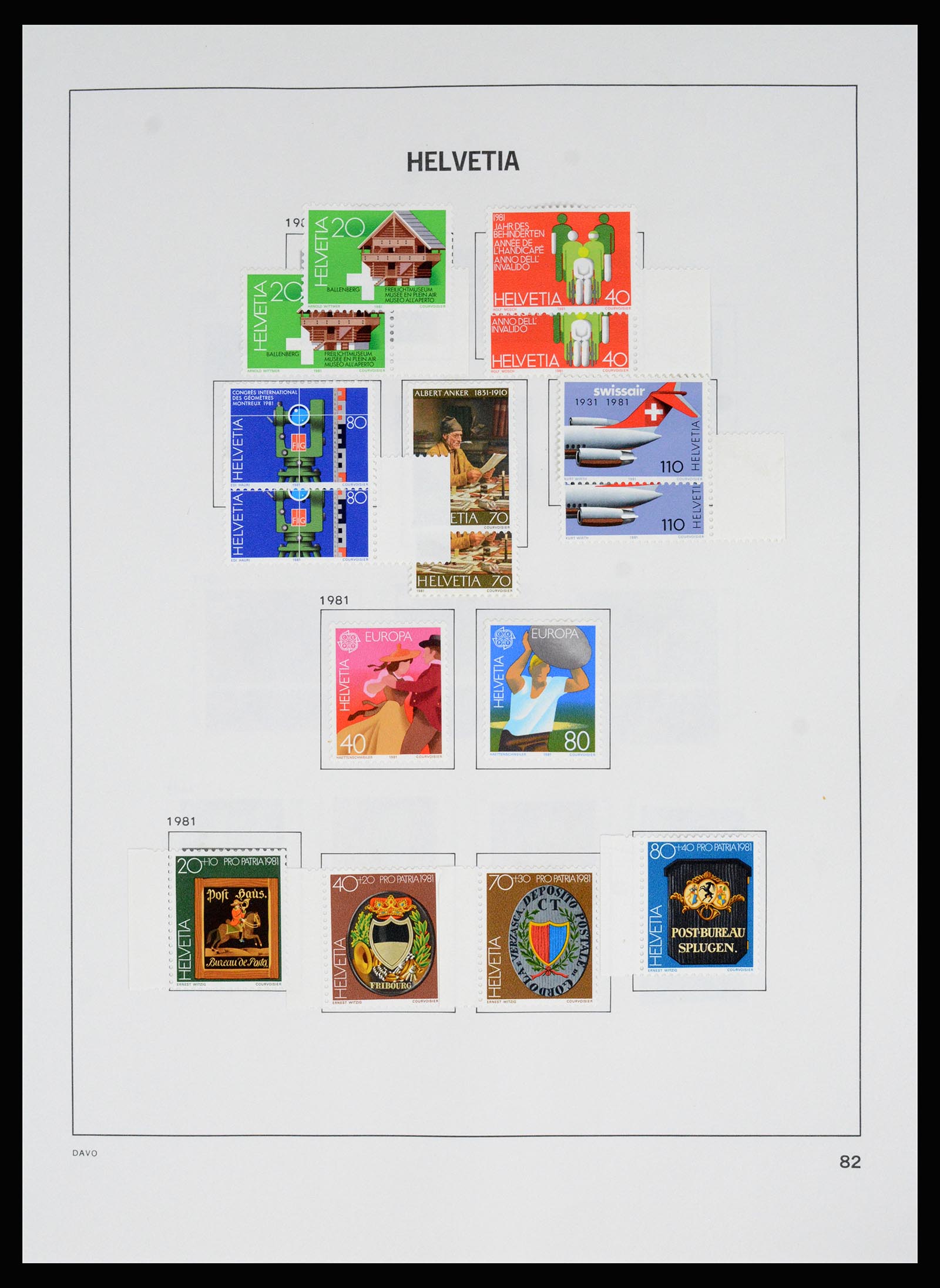 37157 090 - Postzegelverzameling 37157 Zwitserland 1843-1996.