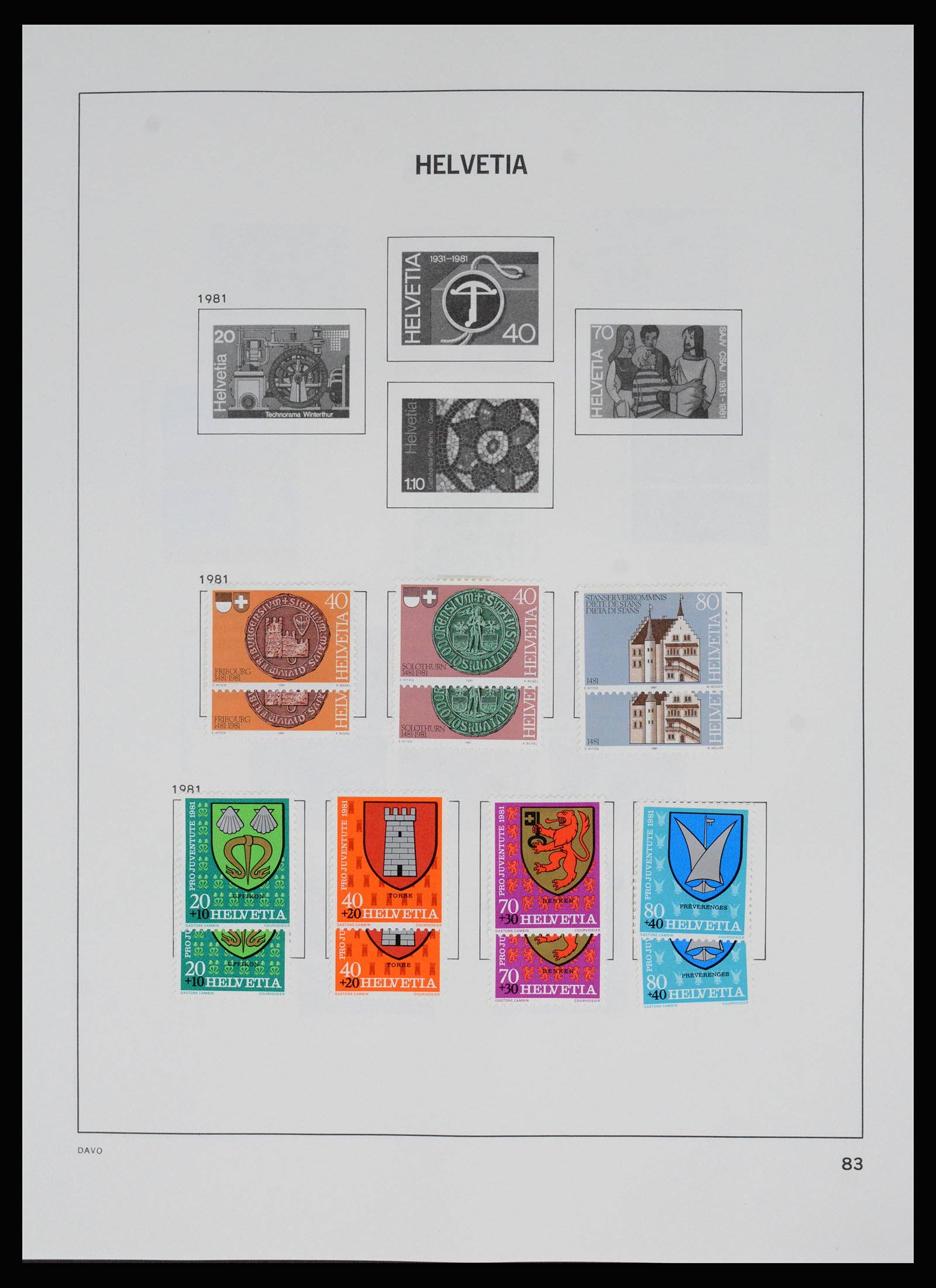37157 091 - Postzegelverzameling 37157 Zwitserland 1843-1996.