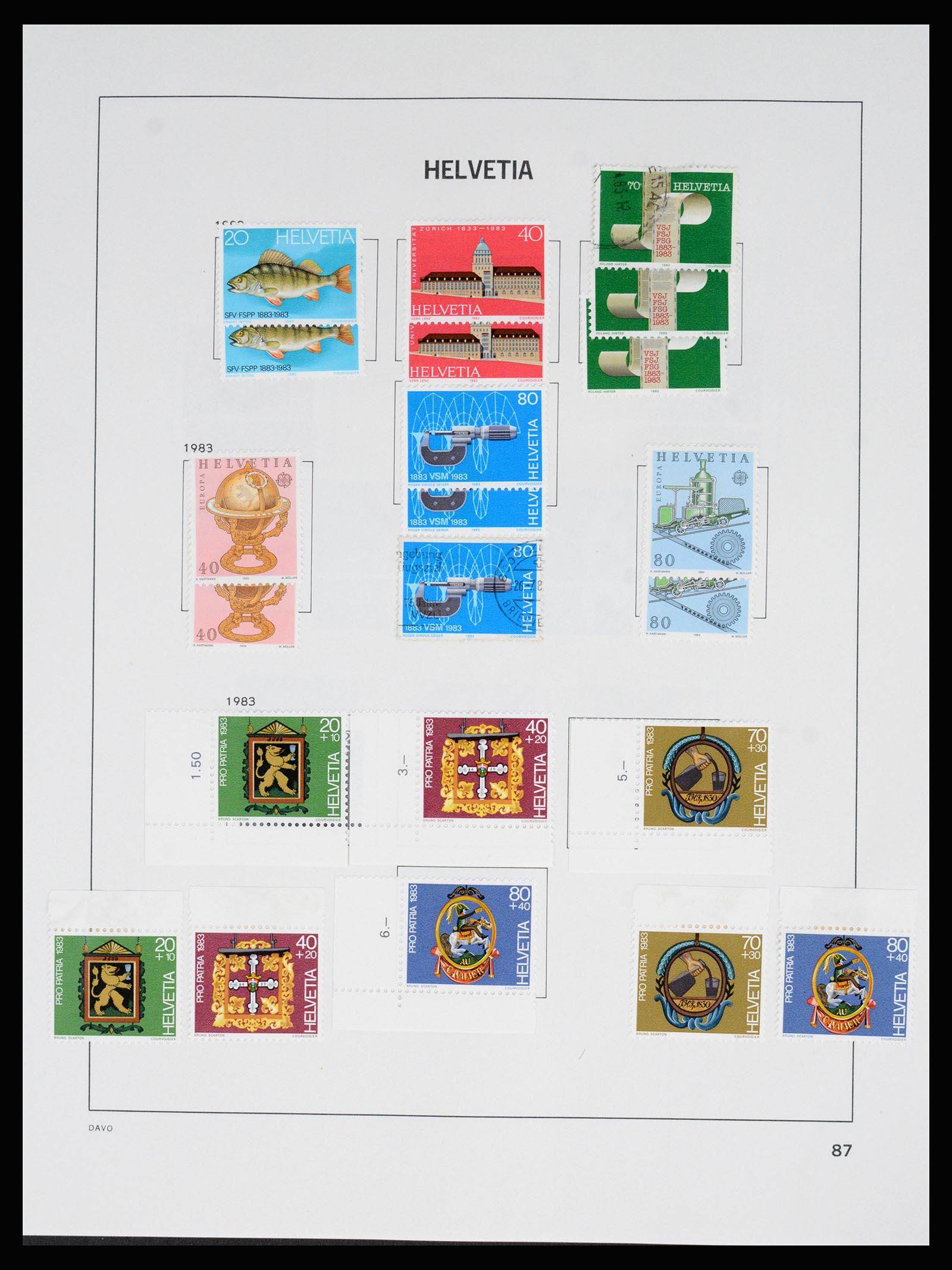 37157 095 - Postzegelverzameling 37157 Zwitserland 1843-1996.