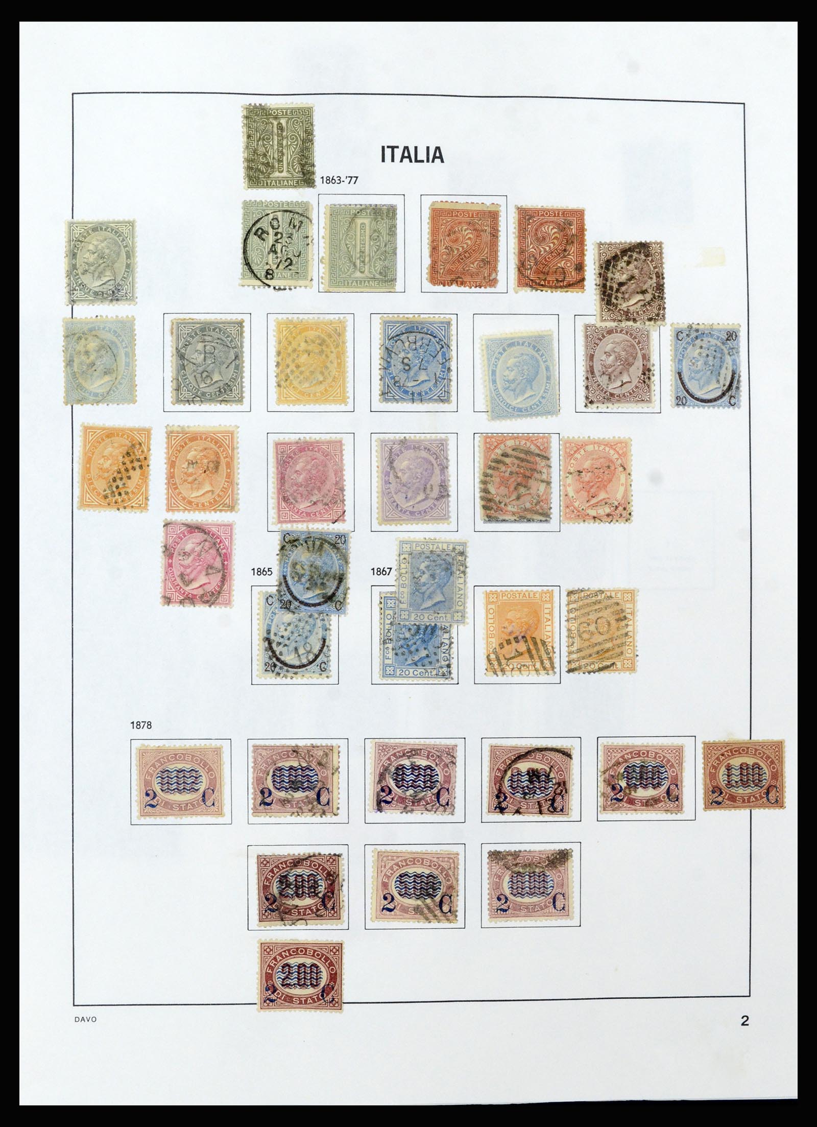 37158 003 - Postzegelverzameling 37158 Italië 1862-1955.