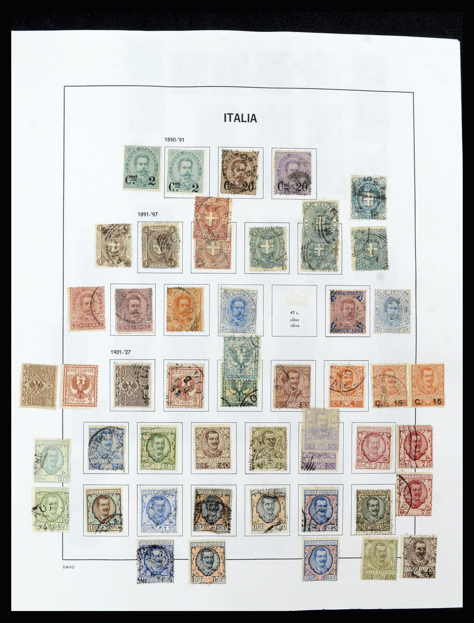 37158 005 - Postzegelverzameling 37158 Italië 1862-1955.