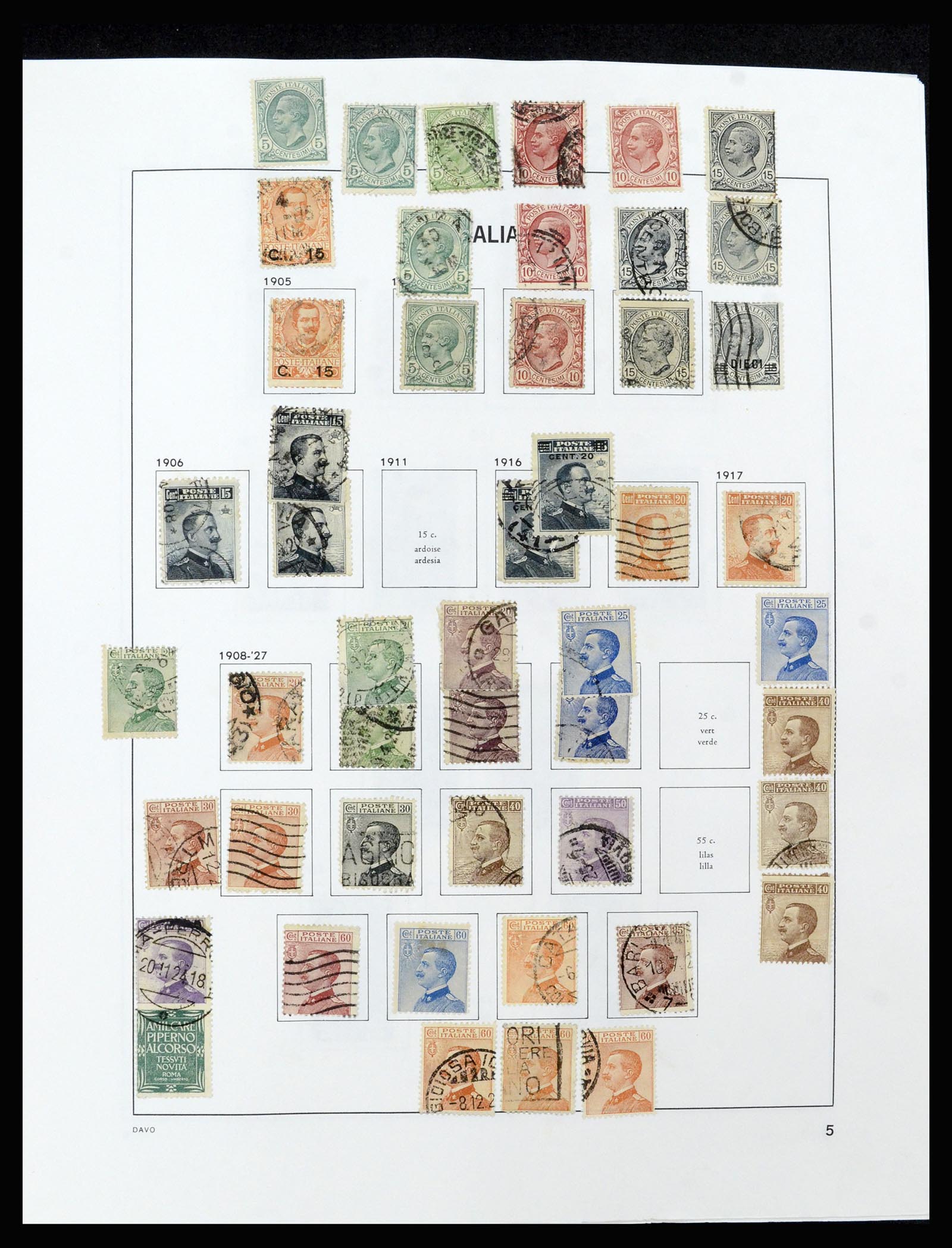 37158 007 - Postzegelverzameling 37158 Italië 1862-1955.