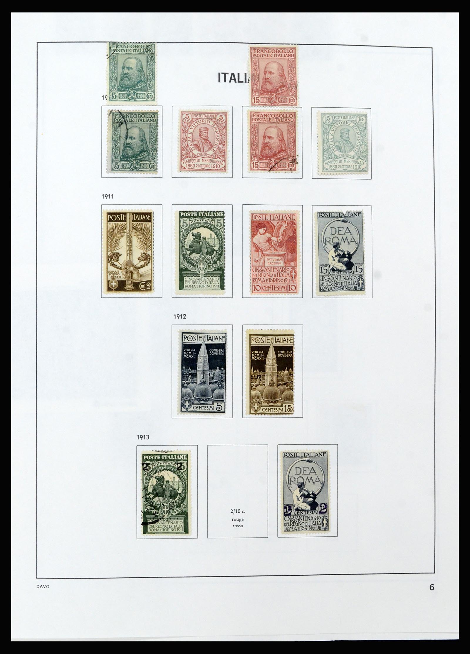 37158 008 - Postzegelverzameling 37158 Italië 1862-1955.