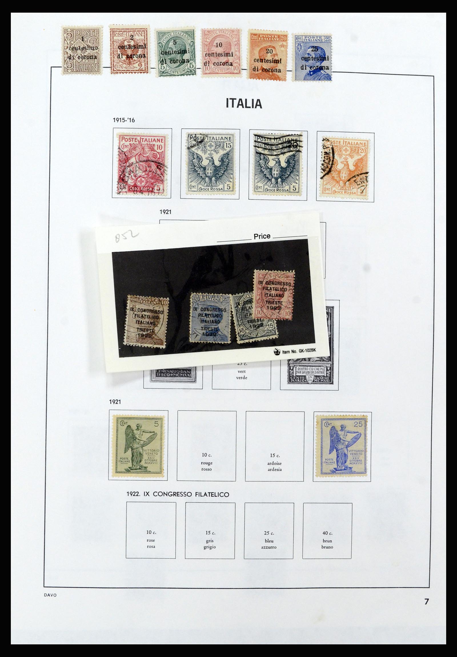 37158 009 - Postzegelverzameling 37158 Italië 1862-1955.