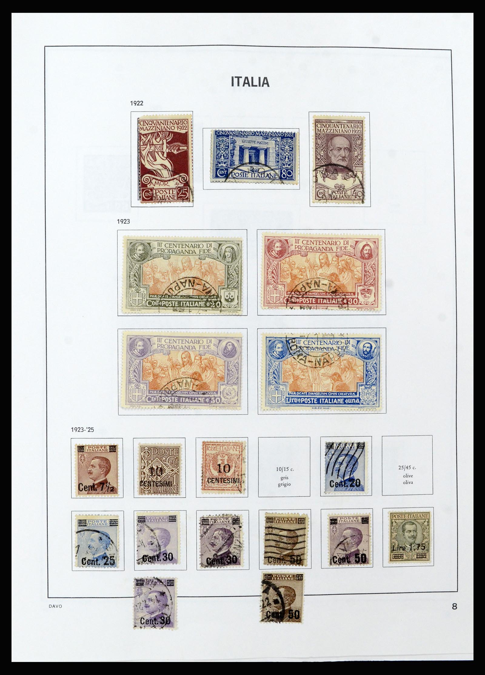 37158 010 - Postzegelverzameling 37158 Italië 1862-1955.