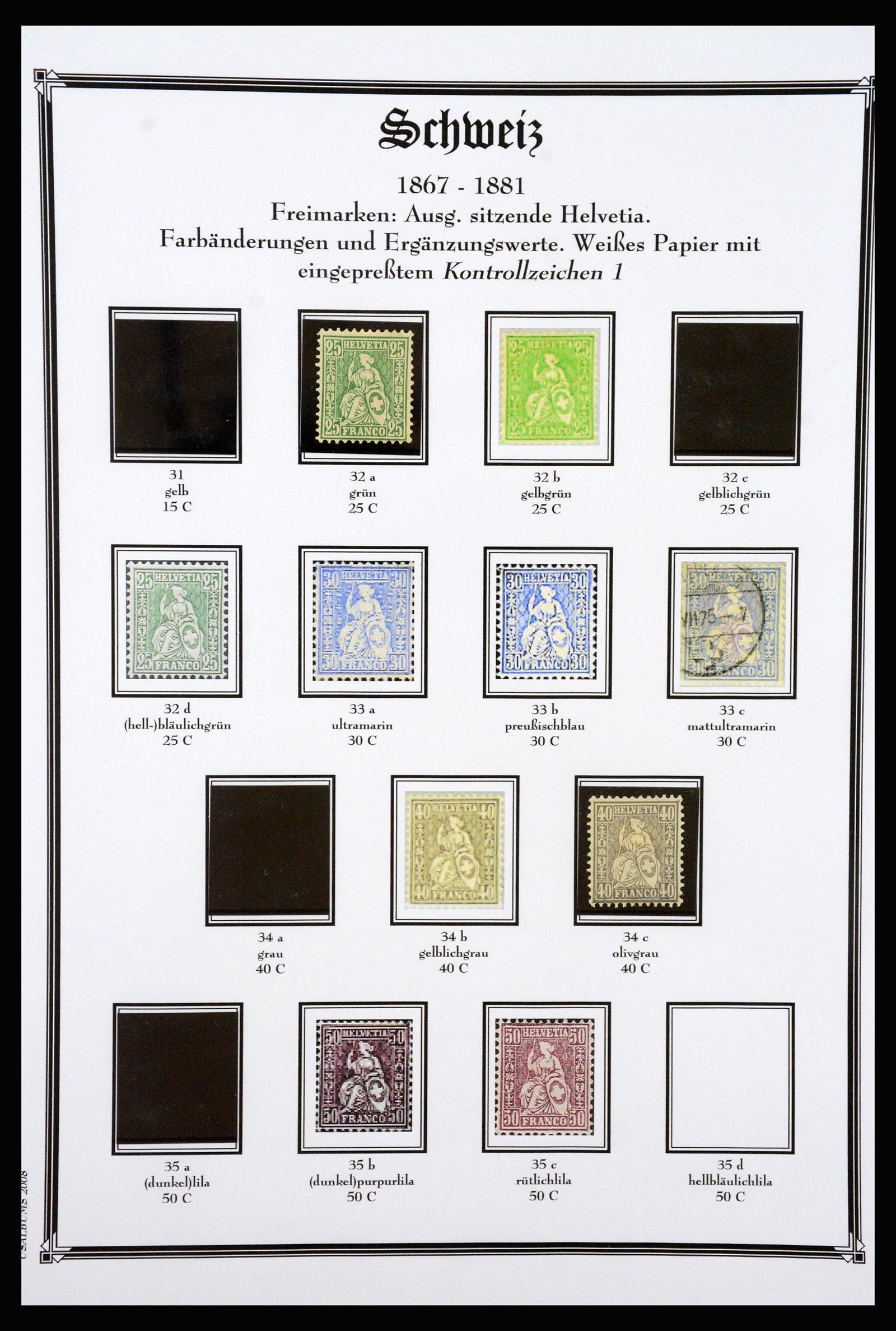 37159 002 - Postzegelverzameling 37159 Zwitserland 1862-2000.