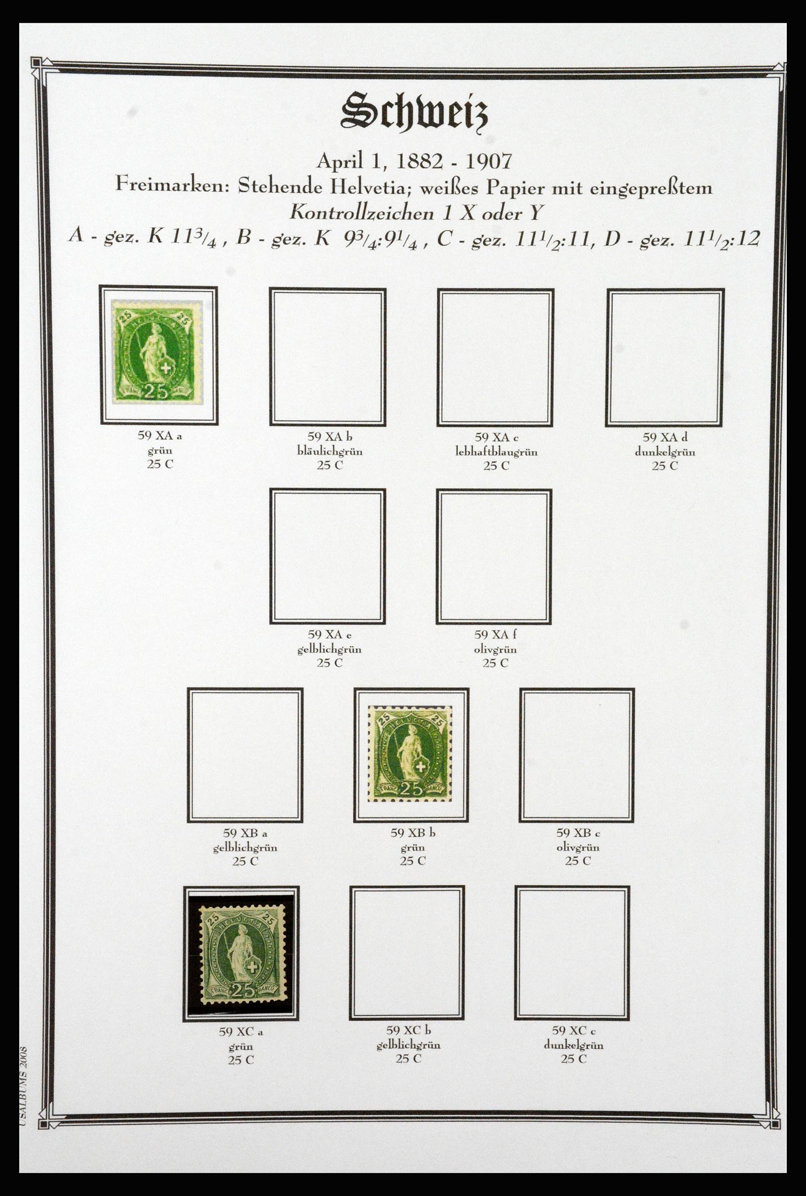 37159 010 - Postzegelverzameling 37159 Zwitserland 1862-2000.