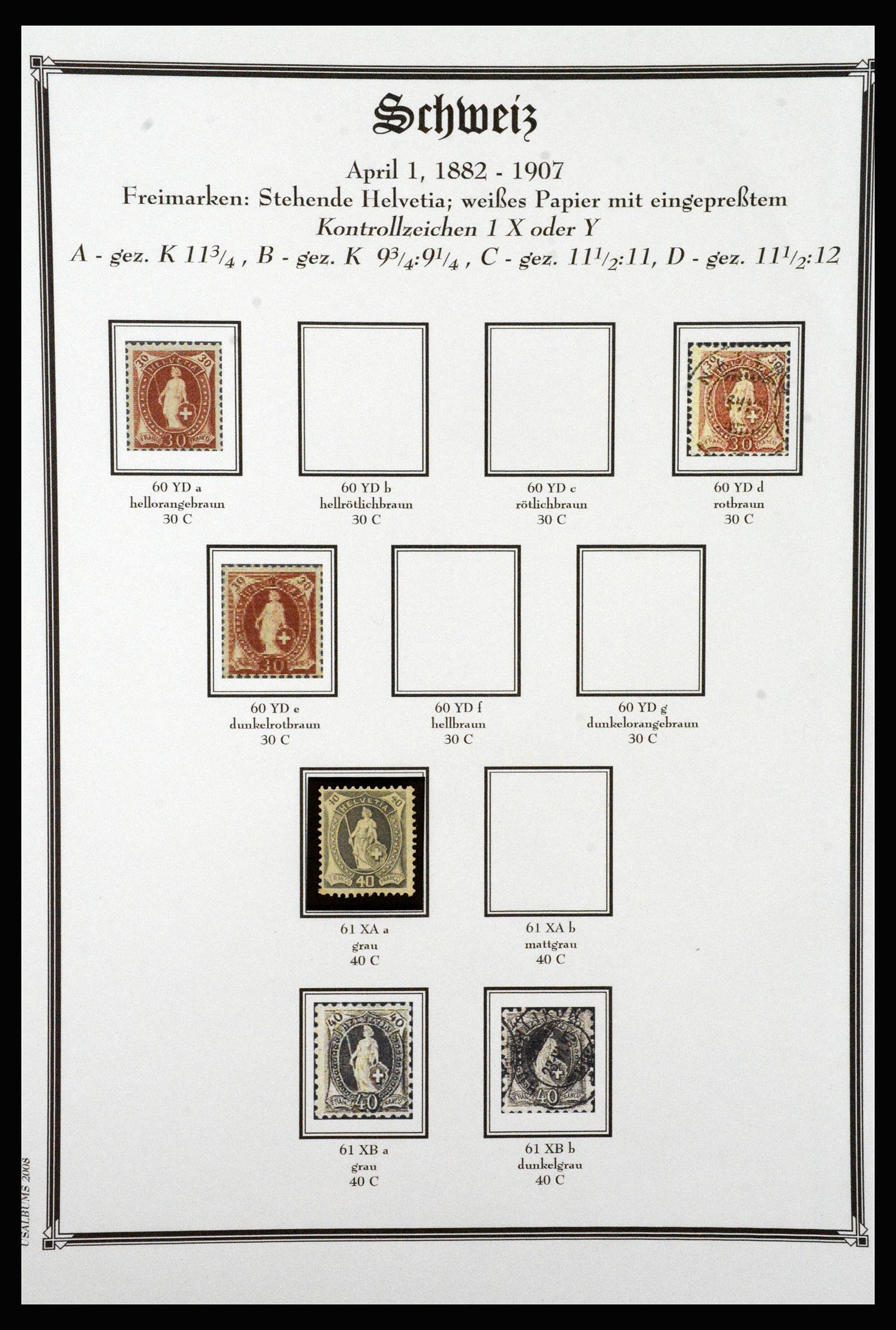 37159 015 - Postzegelverzameling 37159 Zwitserland 1862-2000.