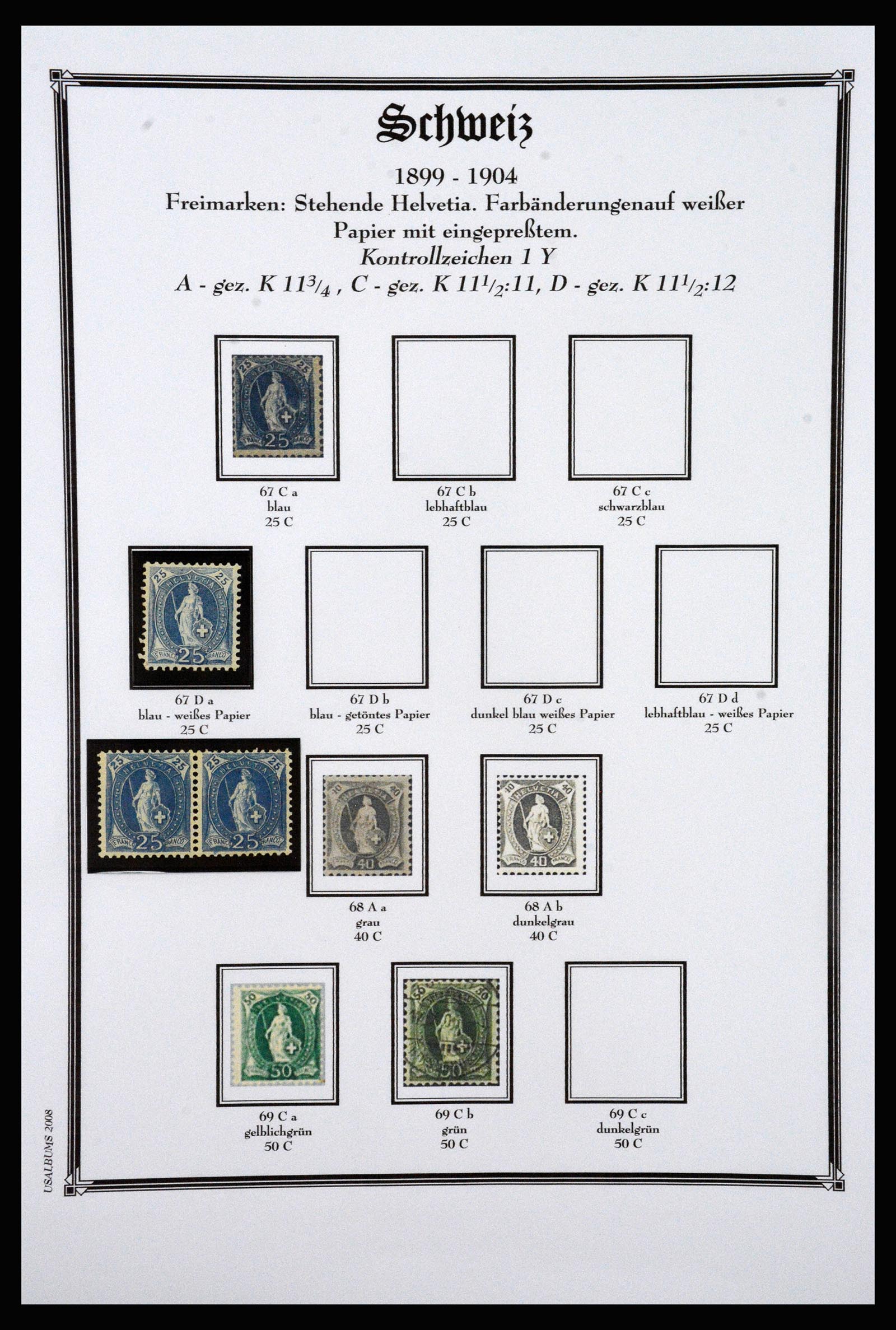 37159 020 - Postzegelverzameling 37159 Zwitserland 1862-2000.