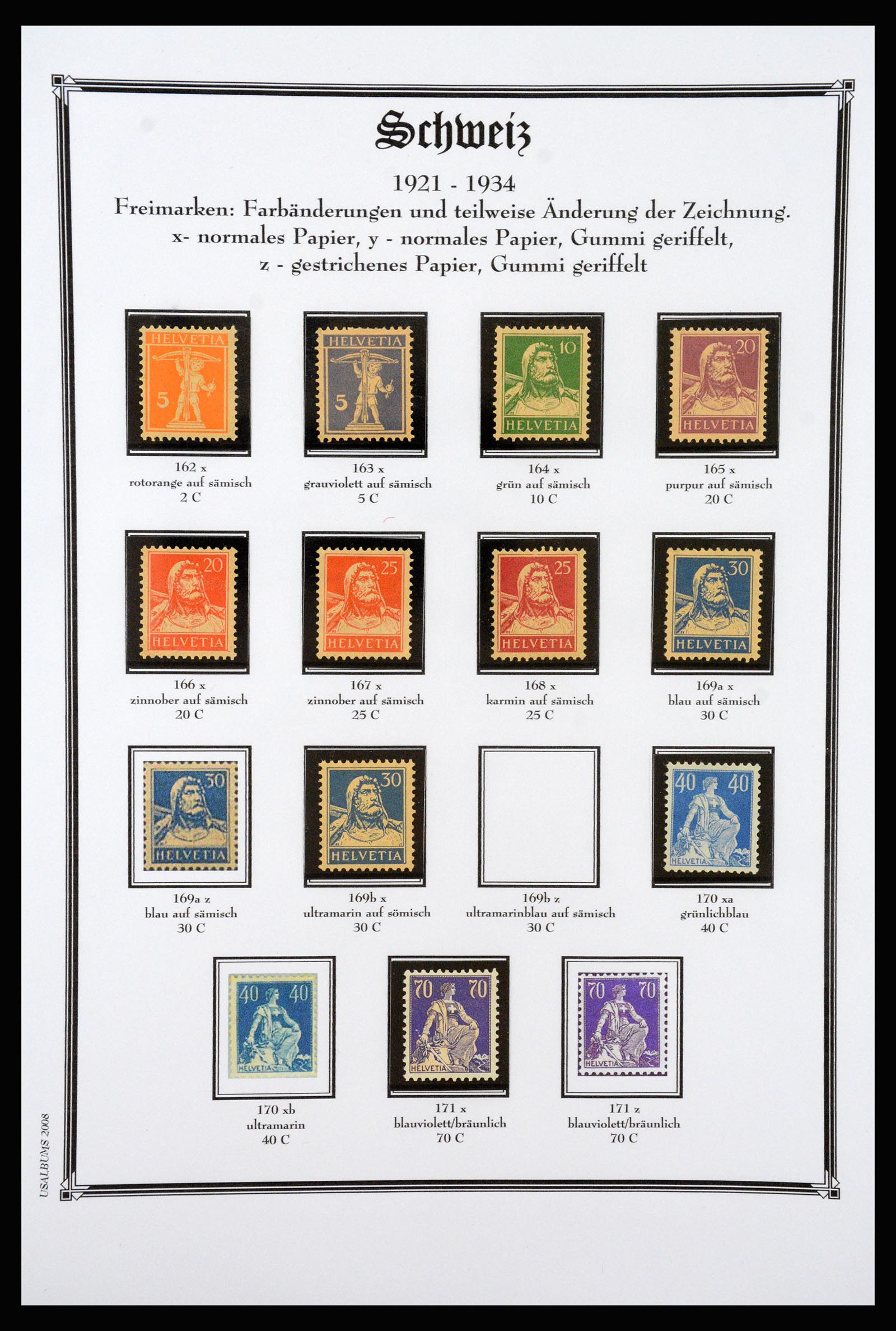 37159 036 - Postzegelverzameling 37159 Zwitserland 1862-2000.