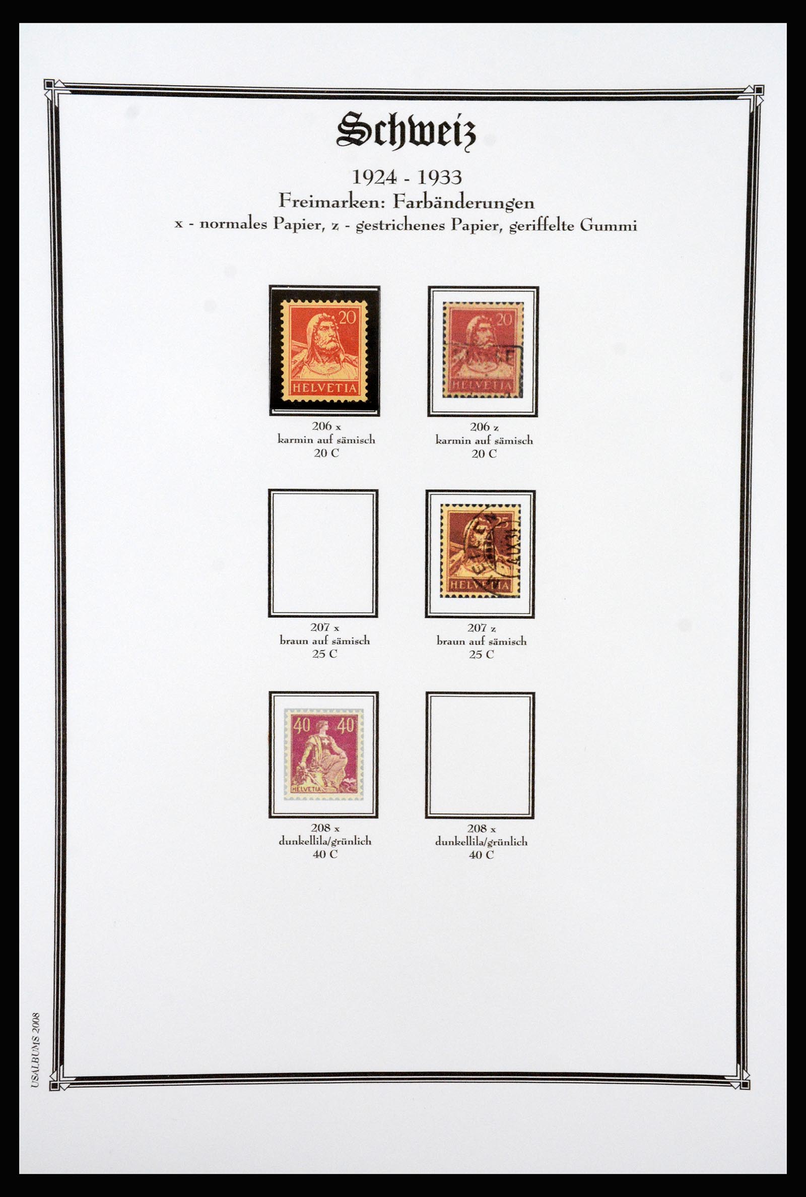 37159 040 - Postzegelverzameling 37159 Zwitserland 1862-2000.