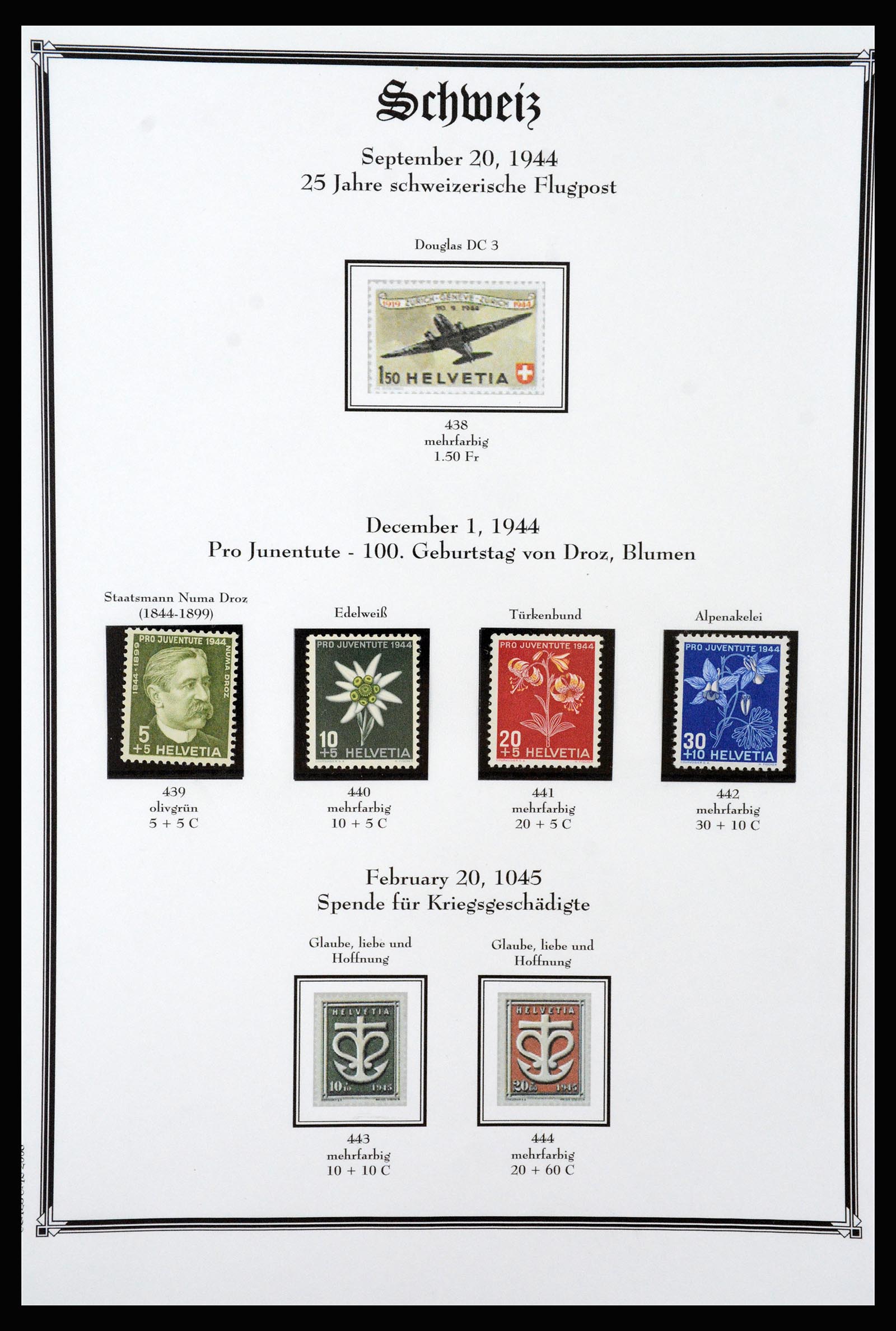 37159 081 - Postzegelverzameling 37159 Zwitserland 1862-2000.