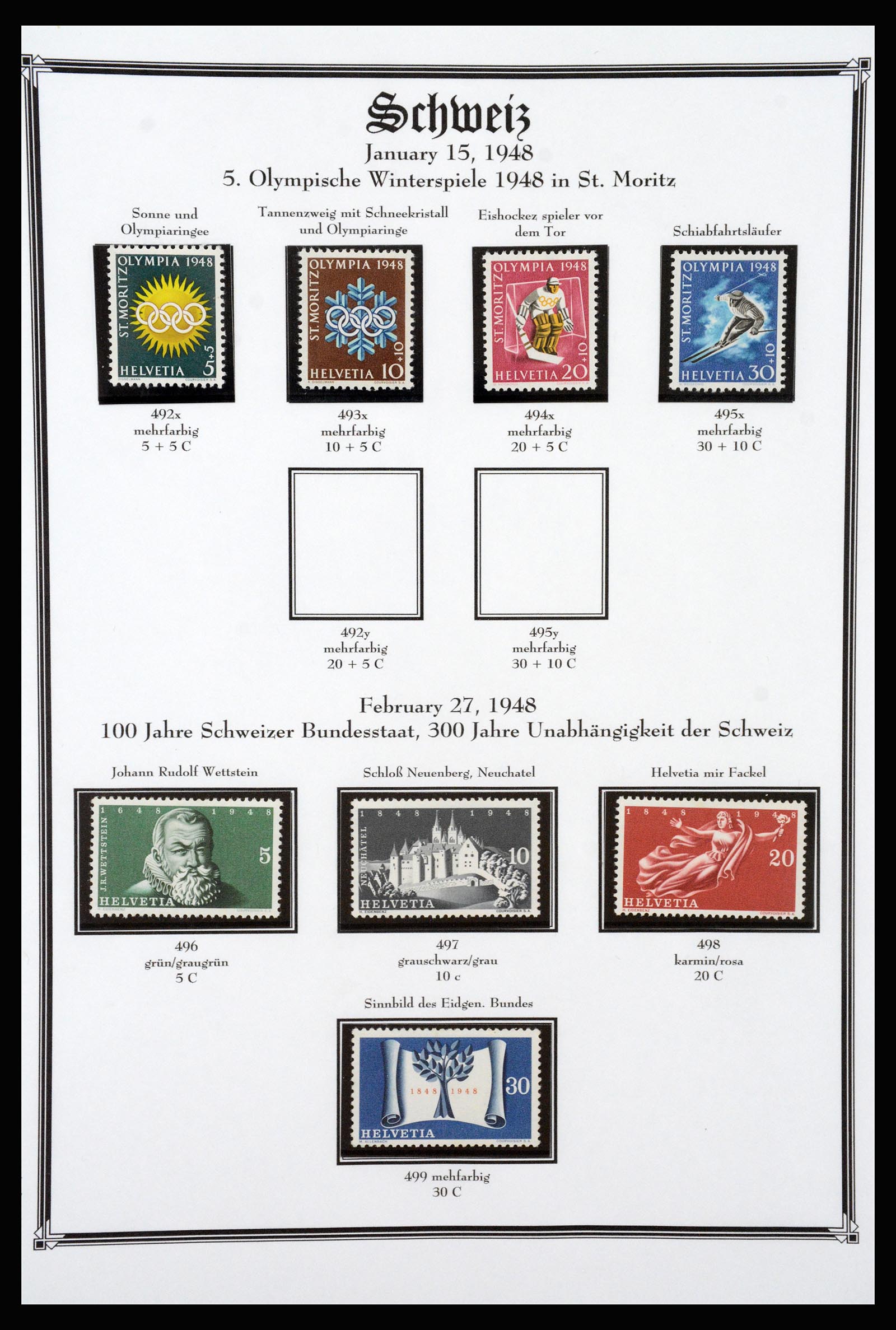 37159 089 - Postzegelverzameling 37159 Zwitserland 1862-2000.