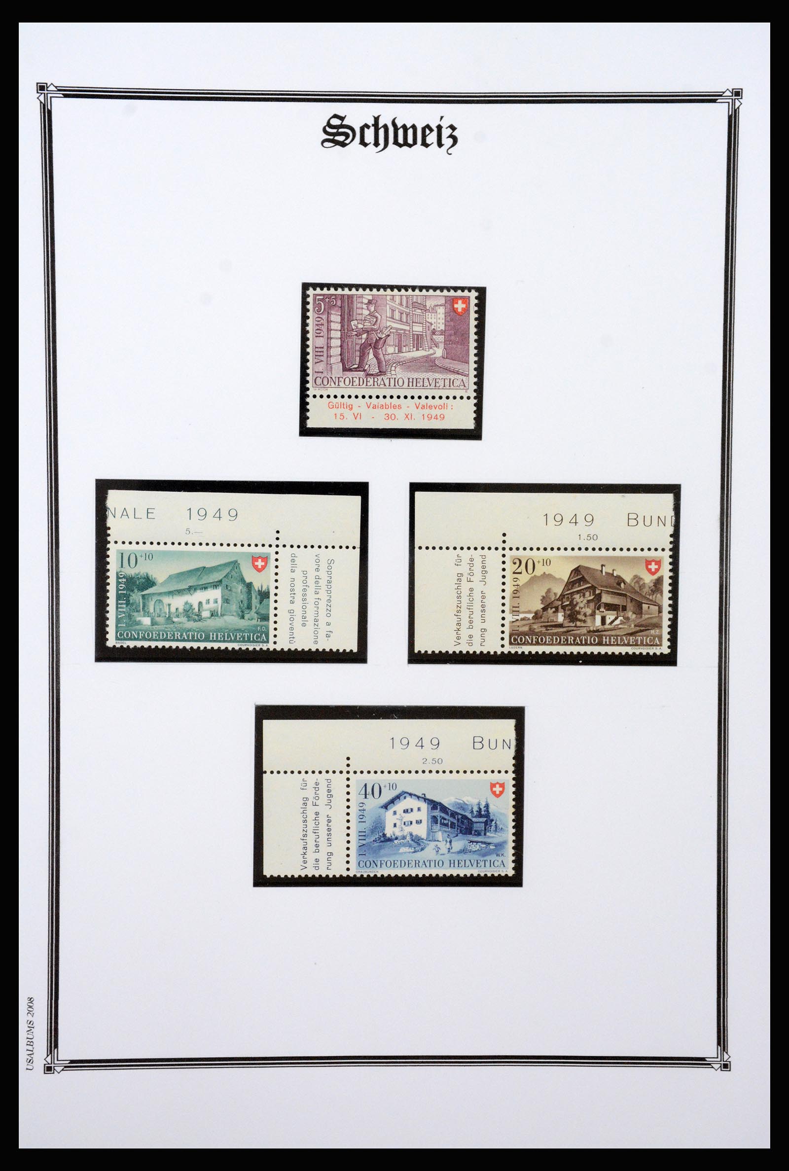 37159 093 - Postzegelverzameling 37159 Zwitserland 1862-2000.