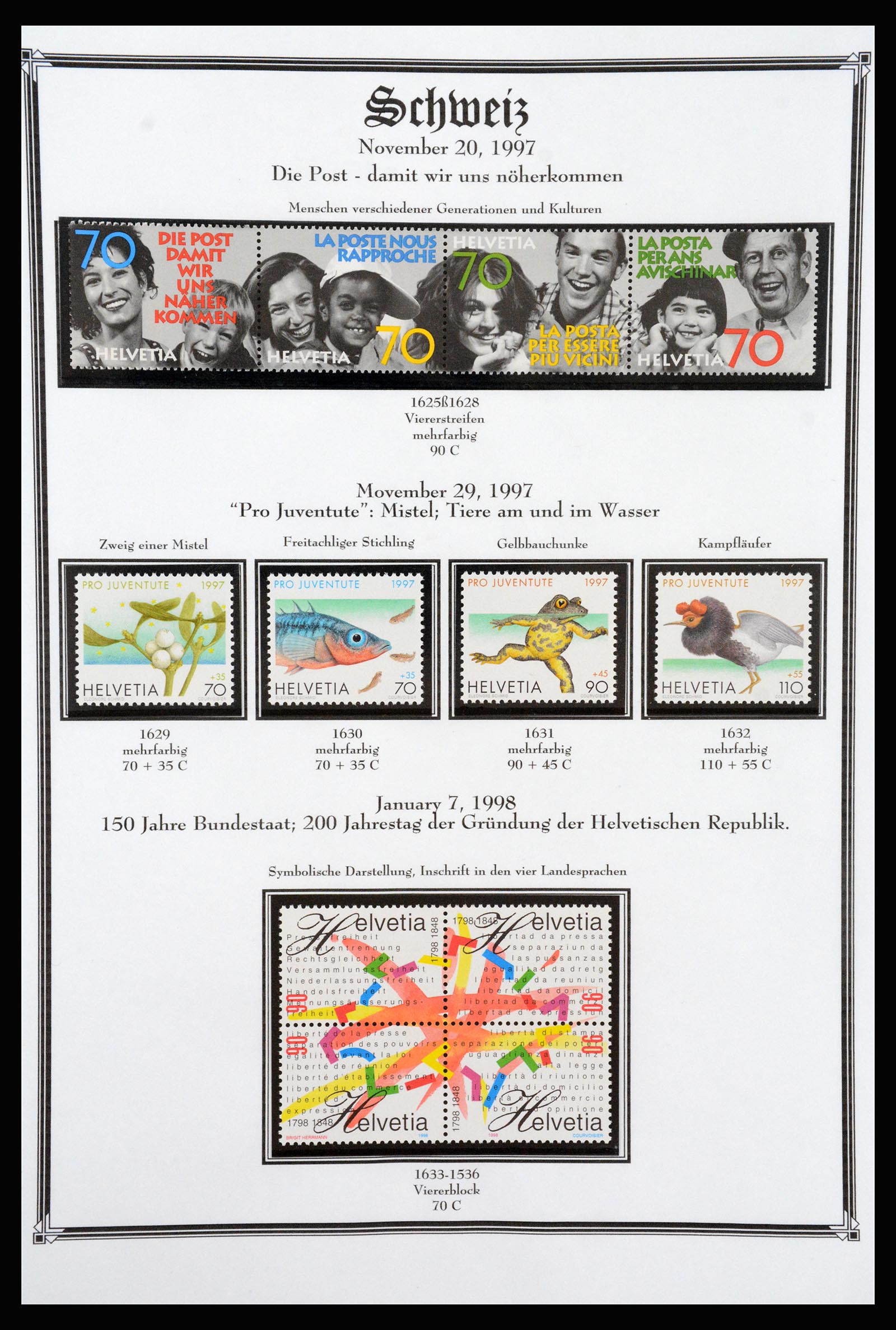 37159 253 - Postzegelverzameling 37159 Zwitserland 1862-2000.