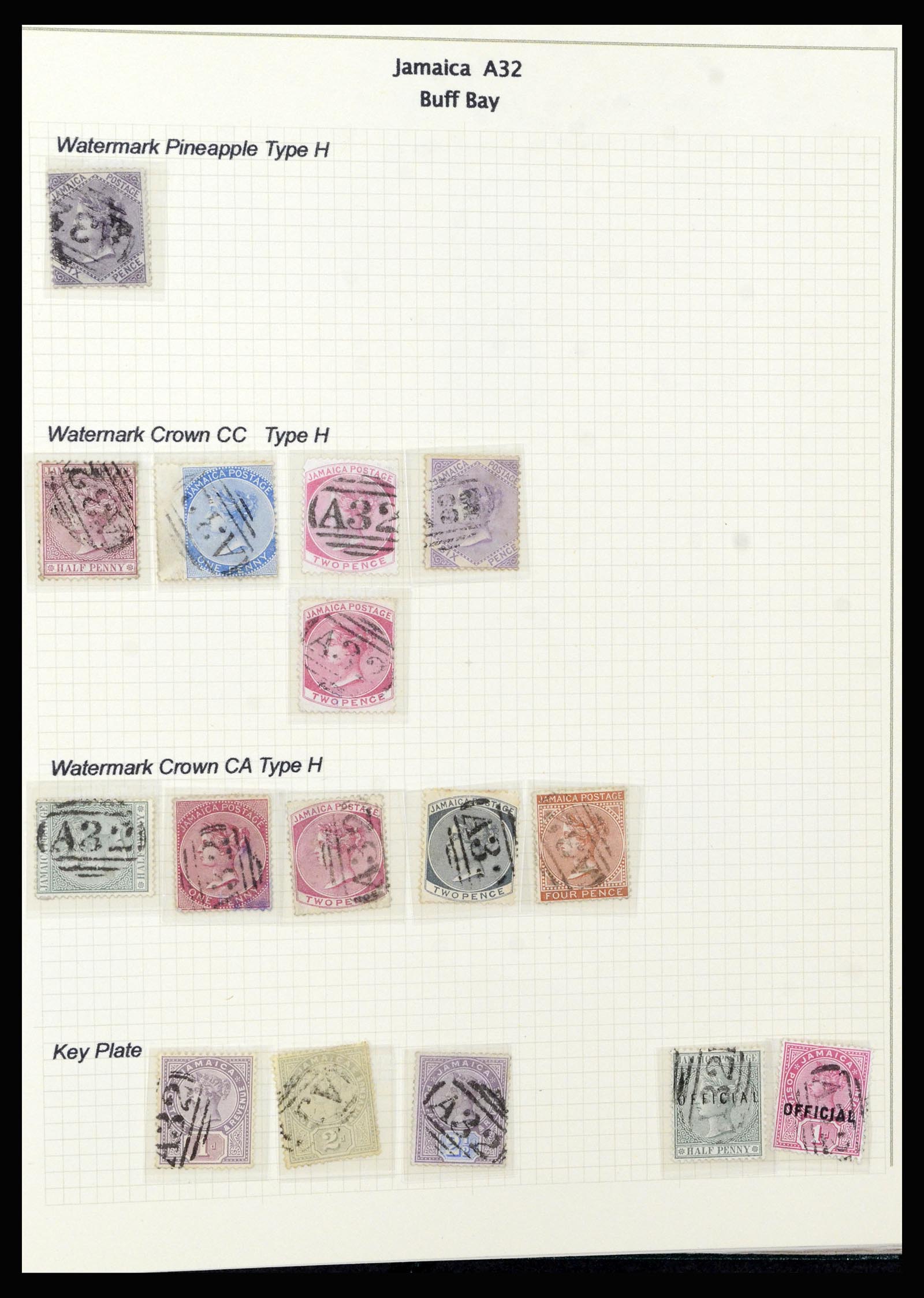 37160 010 - Postzegelverzameling 37160 Jamaica stempels 1860-1950.