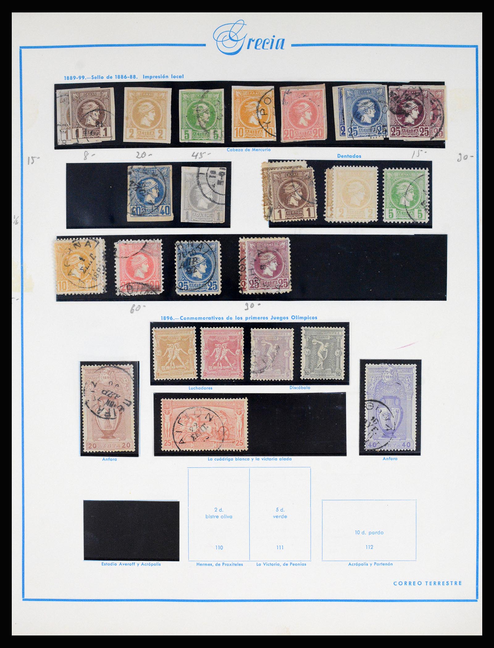 37164 004 - Postzegelverzameling 37164 Griekenland 1861-1996.