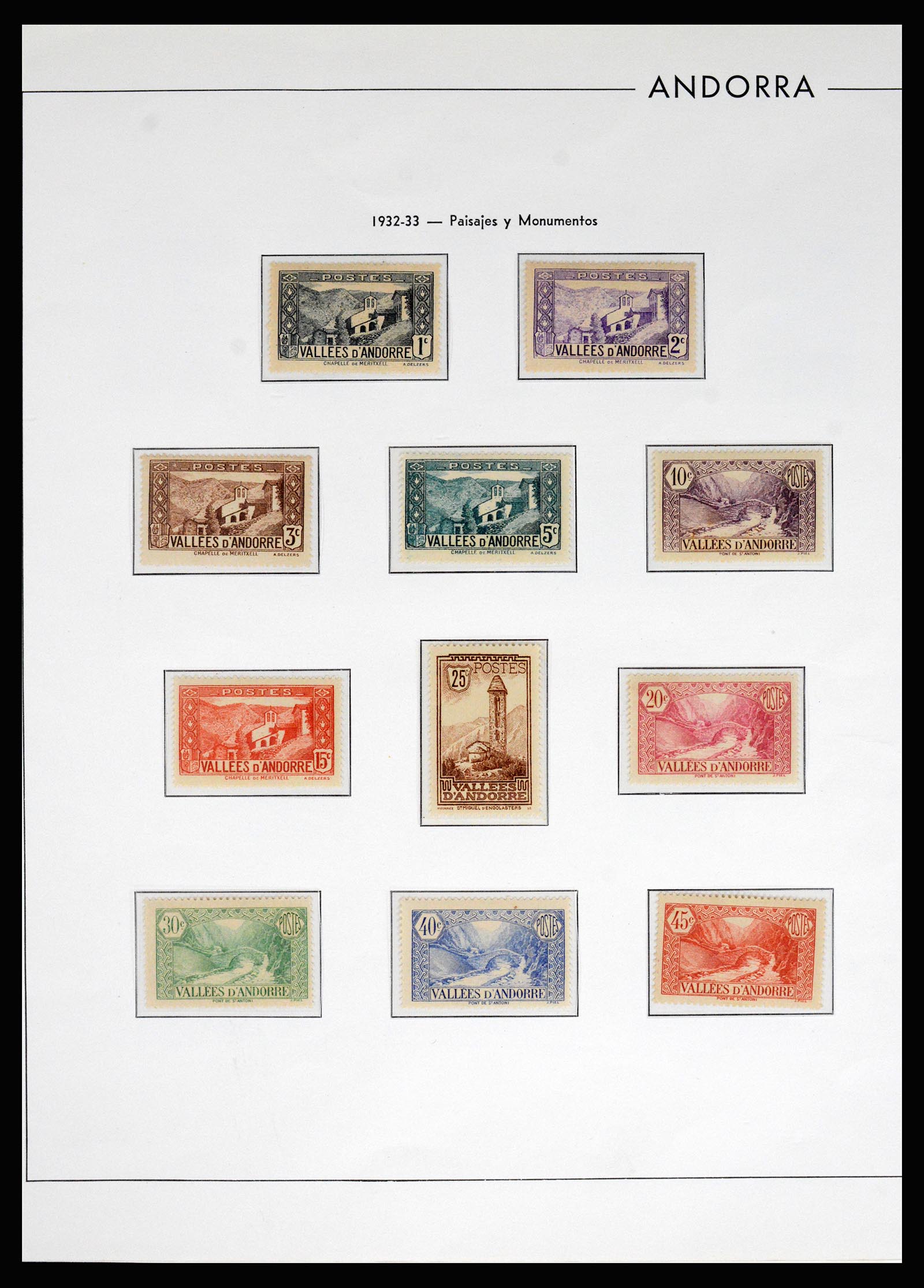 37165 003 - Postzegelverzameling 37165 Frans Andorra 1931-2001.