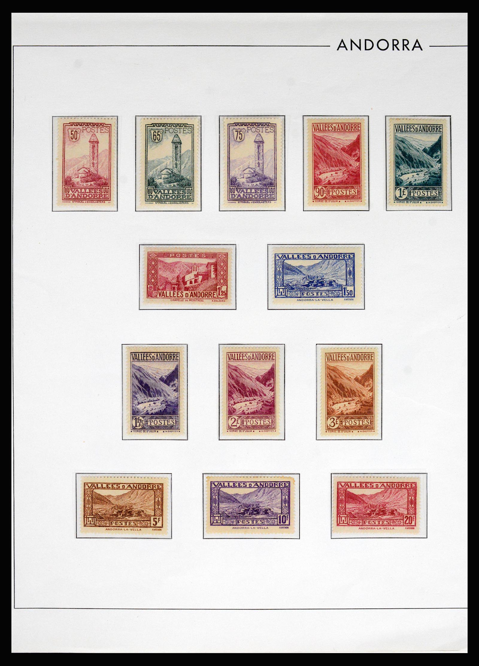 37165 004 - Postzegelverzameling 37165 Frans Andorra 1931-2001.