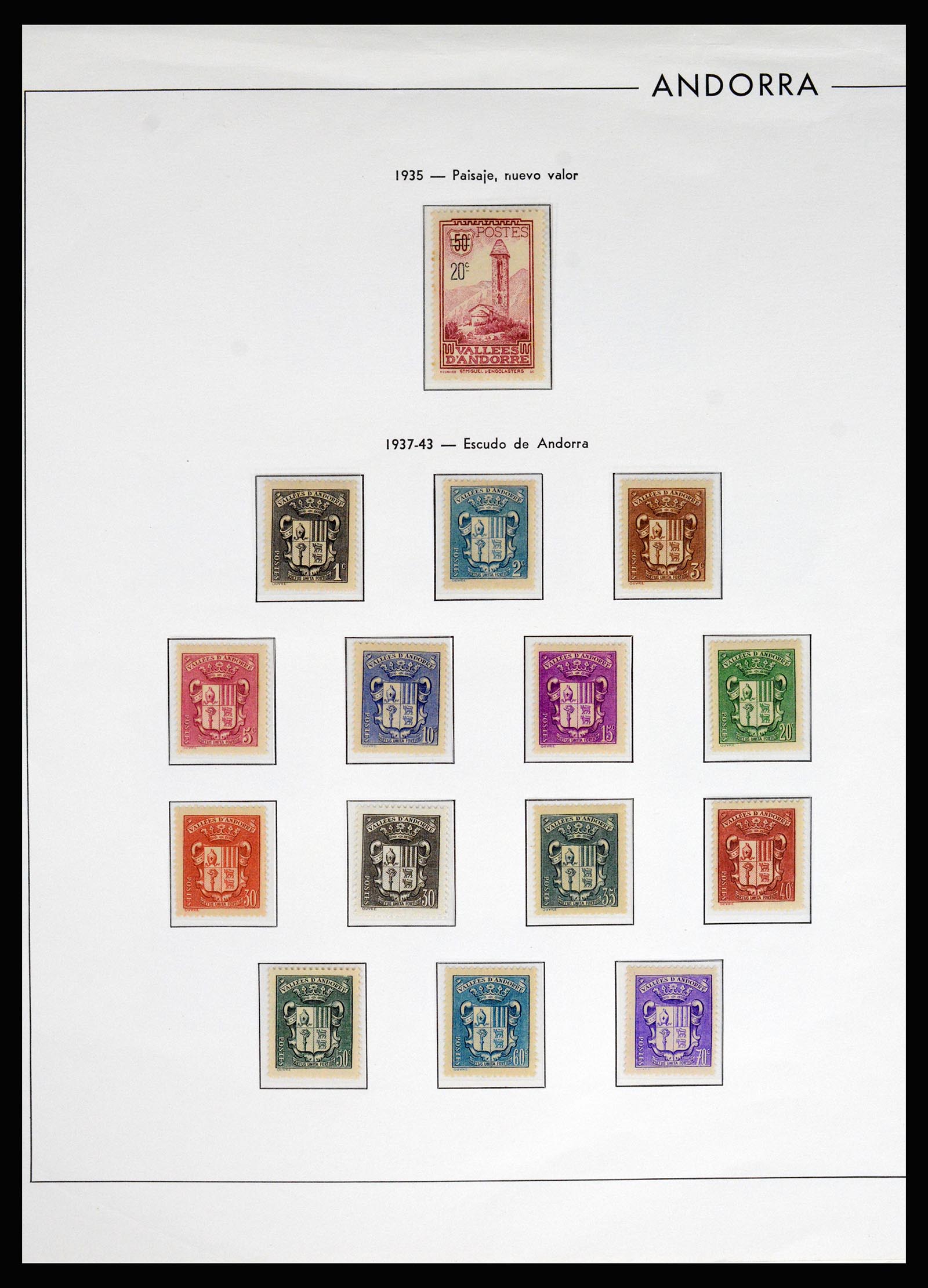 37165 005 - Postzegelverzameling 37165 Frans Andorra 1931-2001.