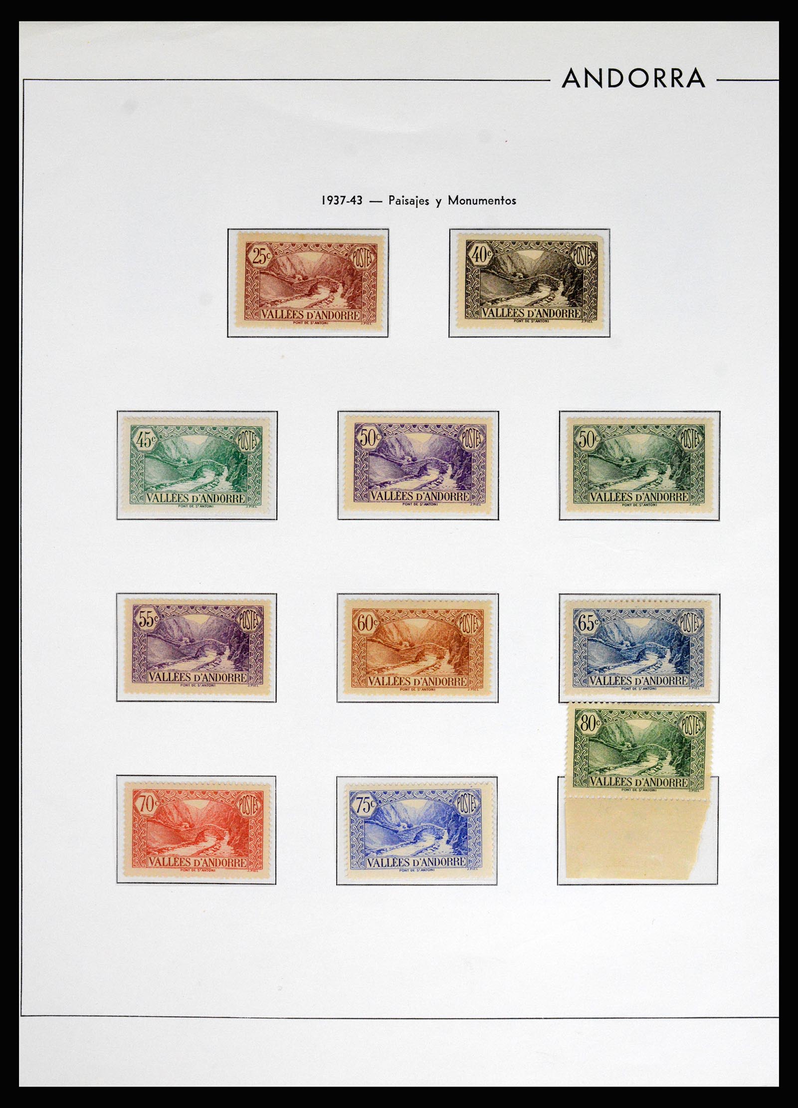 37165 006 - Postzegelverzameling 37165 Frans Andorra 1931-2001.