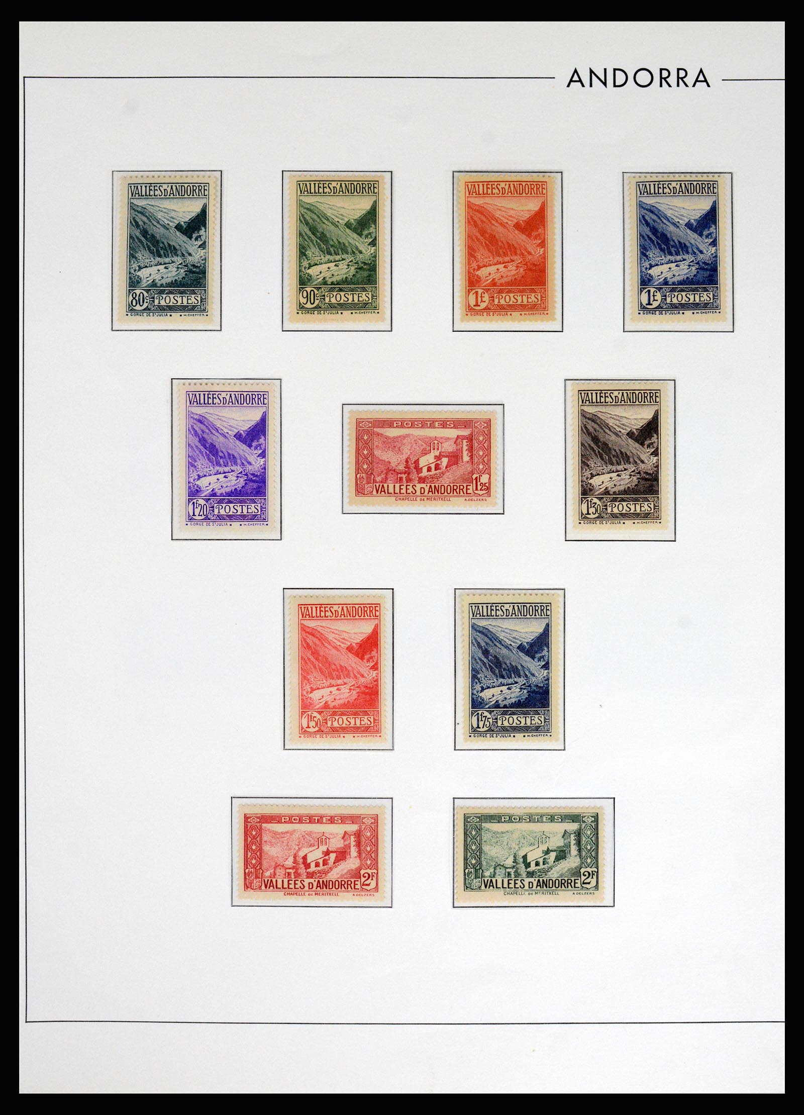37165 007 - Postzegelverzameling 37165 Frans Andorra 1931-2001.