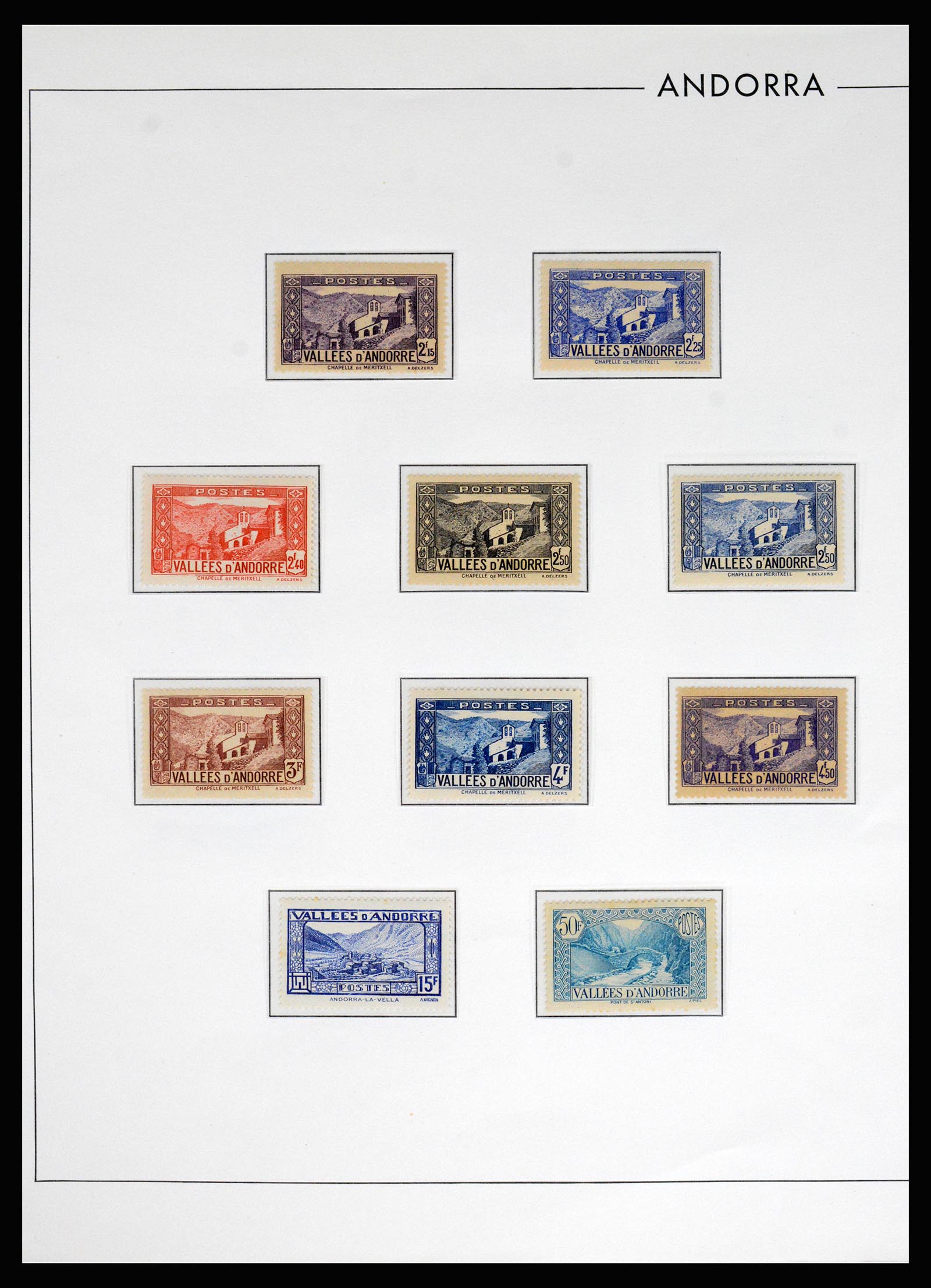37165 008 - Postzegelverzameling 37165 Frans Andorra 1931-2001.
