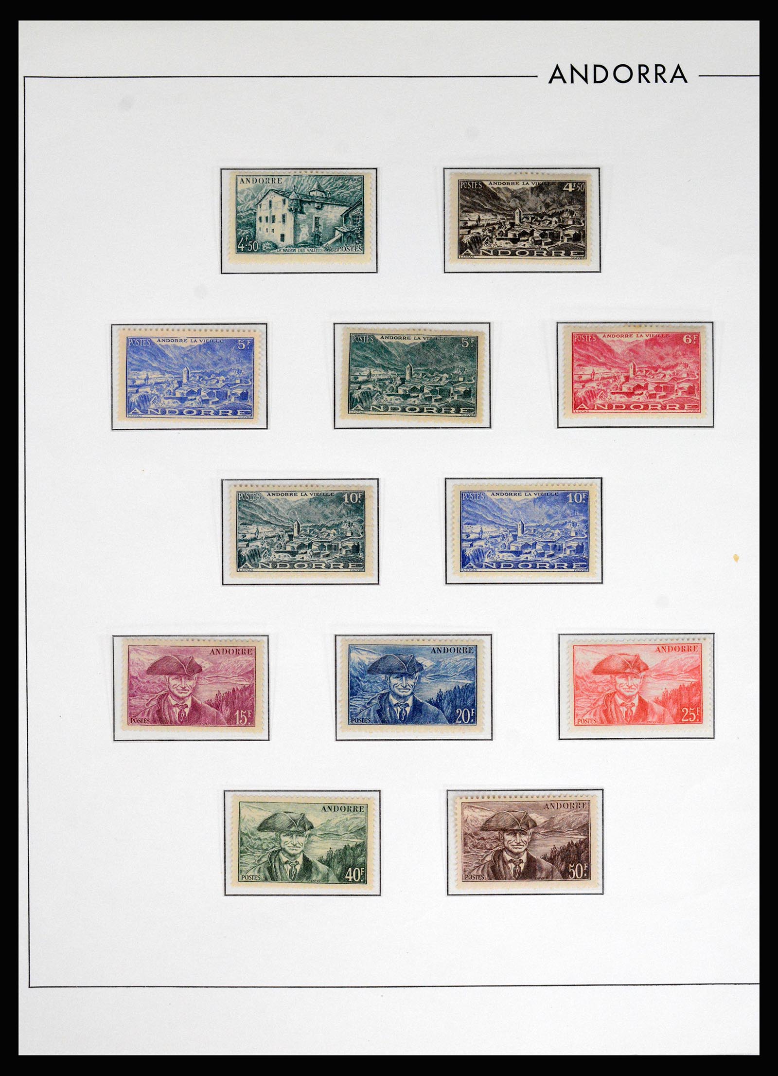37165 010 - Postzegelverzameling 37165 Frans Andorra 1931-2001.